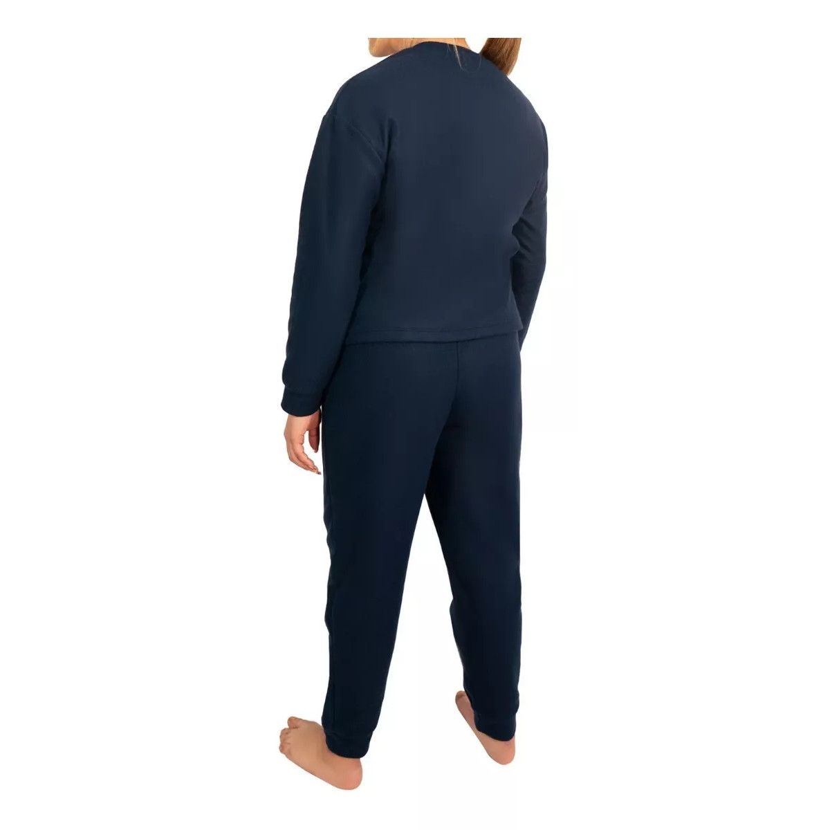 Foto 4 pulgar | Pijama Para Dama Con Sudadera Y Pantalón Estampada I Love Shape Azul M9029 Xg