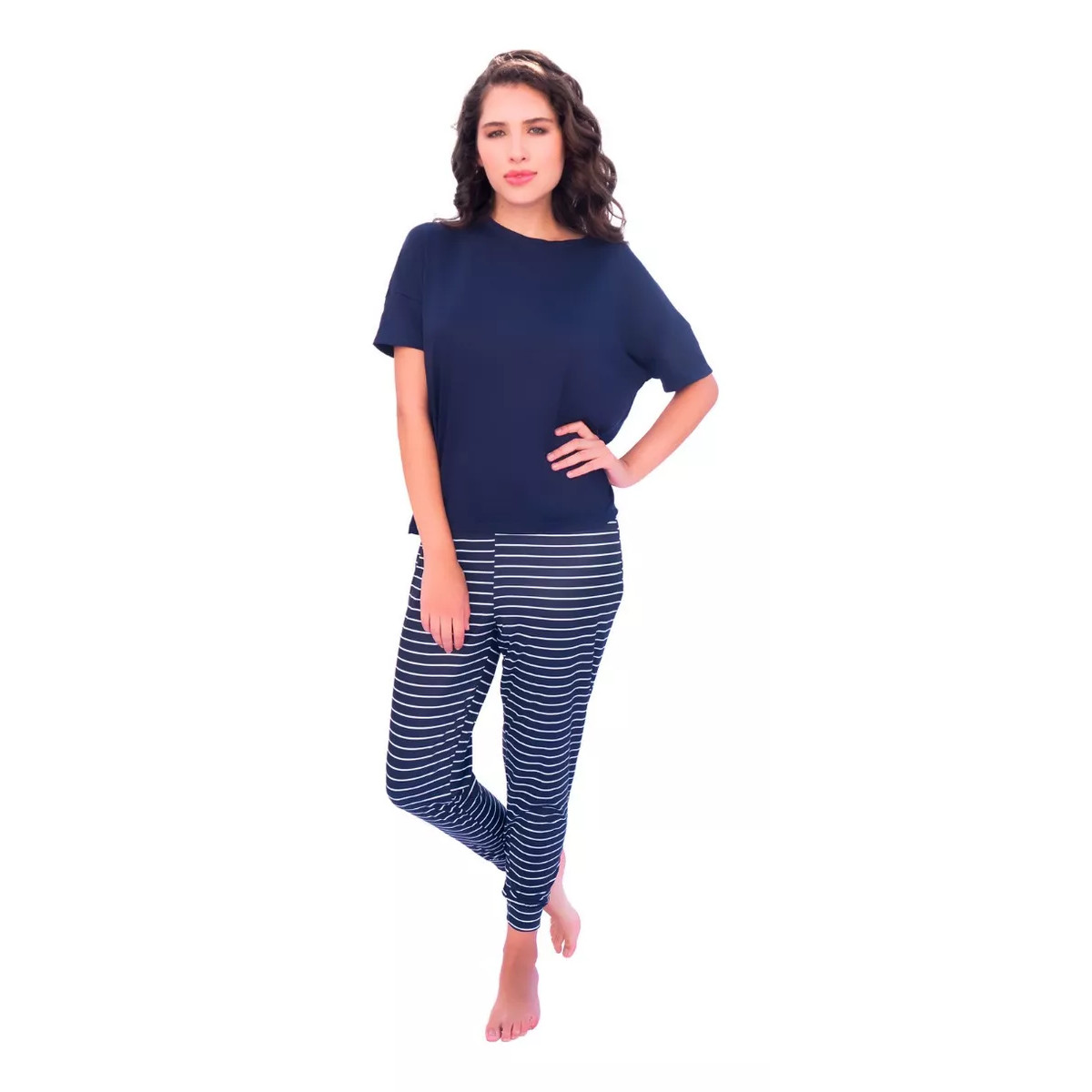 Foto 2 pulgar | Pijama De Dama Para Verano I Love Shape Azul M9032a Xg