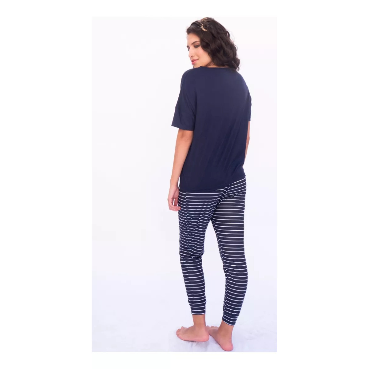 Foto 4 pulgar | Pijama De Dama Para Verano I Love Shape Azul M9032a Xg