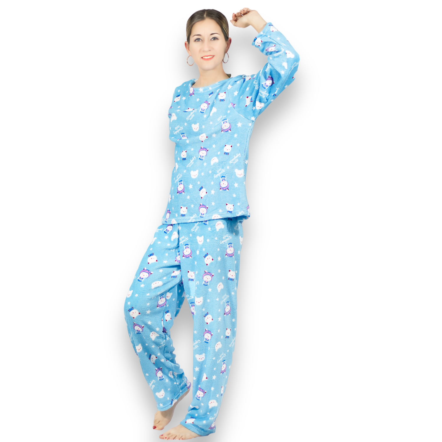 Pijama Afelpada de Mujer Pij-035-2 Diseño Único Tela Polar