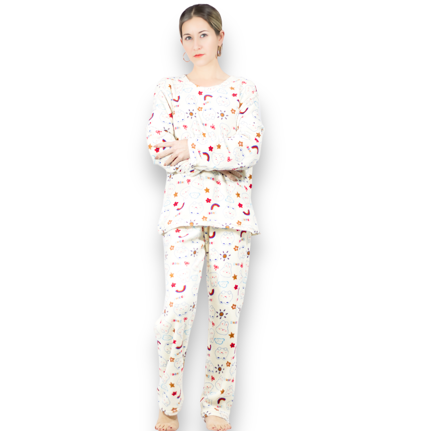Foto 2 pulgar | Pijama Afelpada de Mujer Pij-035-2 Diseño Único Tela Polar