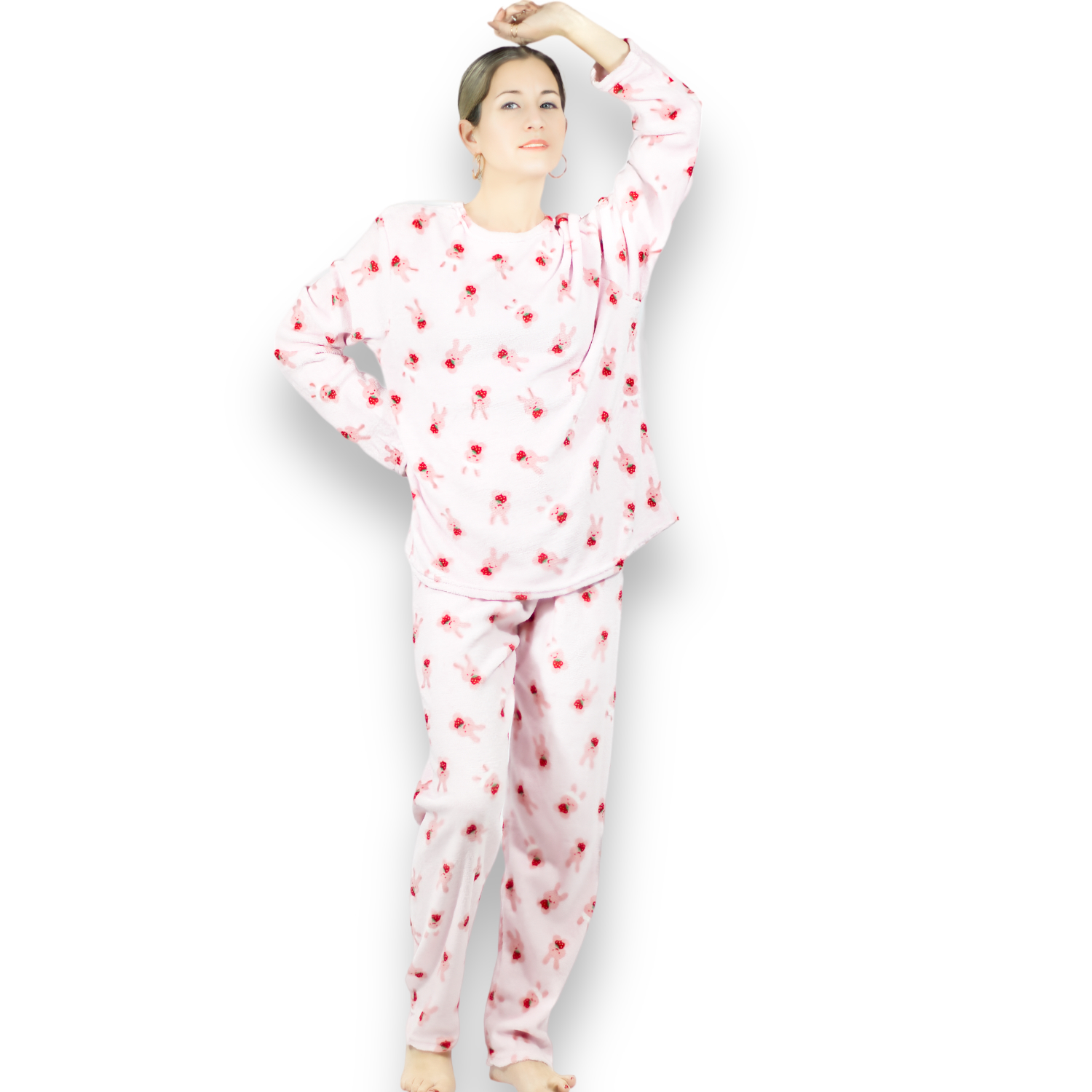 Pijama Afelpada de Mujer Pij-035-2 Diseño Único Tela Polar