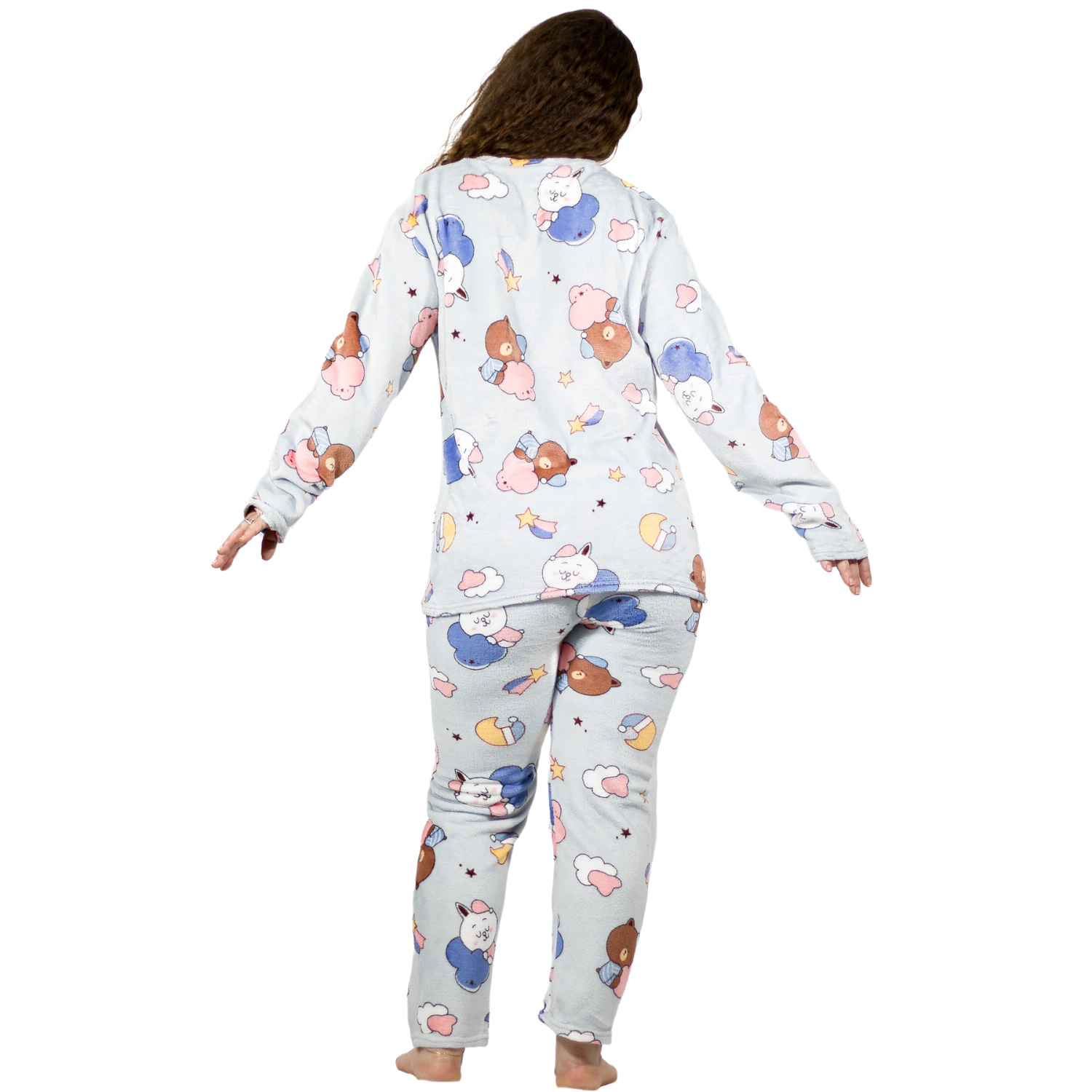 Foto 2 | Pijama Afelpada de Mujer Pij-035-3 Diseño Único de Tela Polar