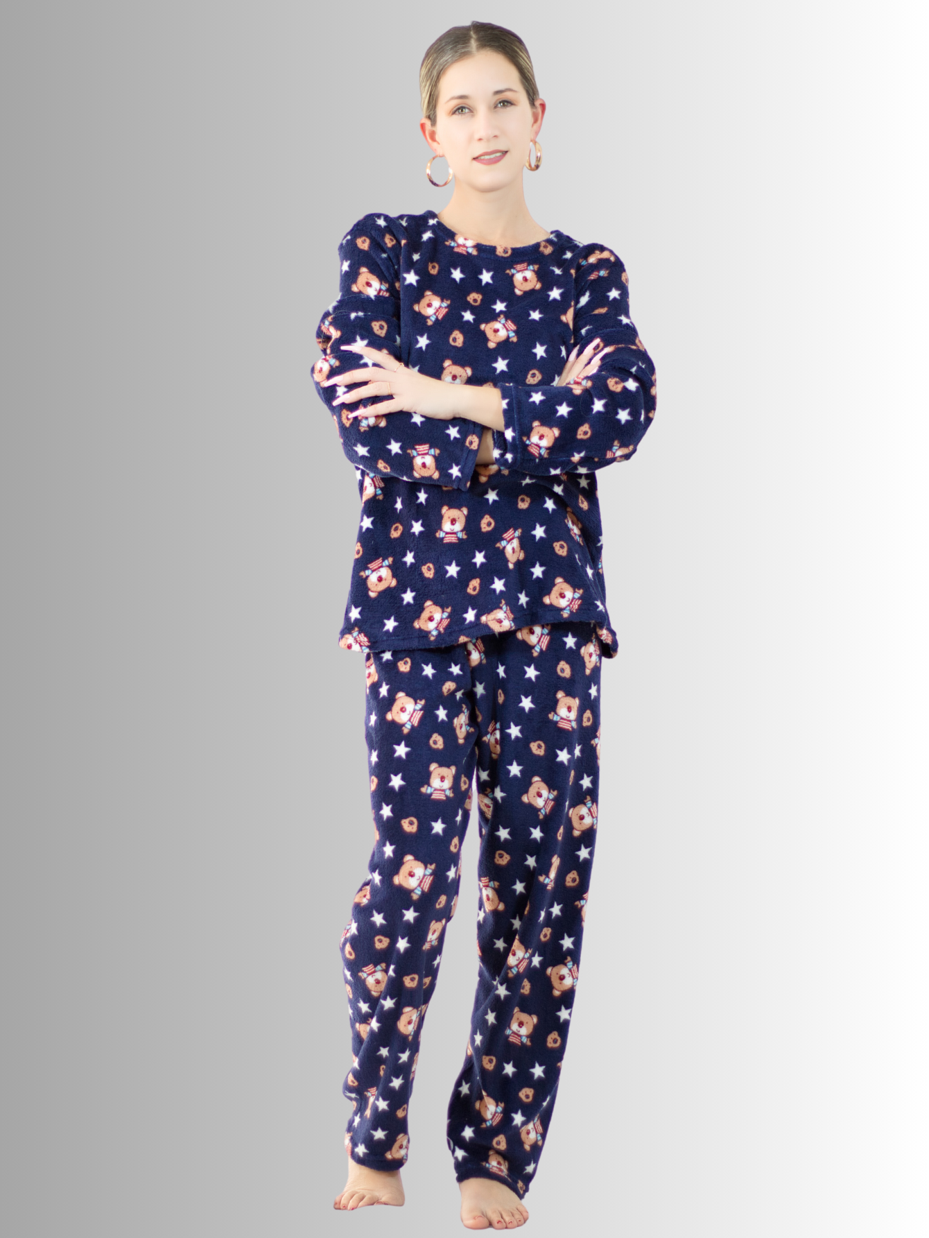 Foto 2 | Pijama Afelpada De Mujer Pij-035-2 Diseño Único Tela Polar