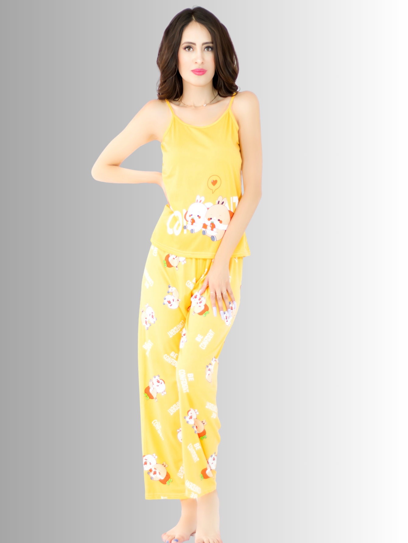 Foto 4 | Set de Pijama Pij-084 Amarillo para Mujer 3 Piezas