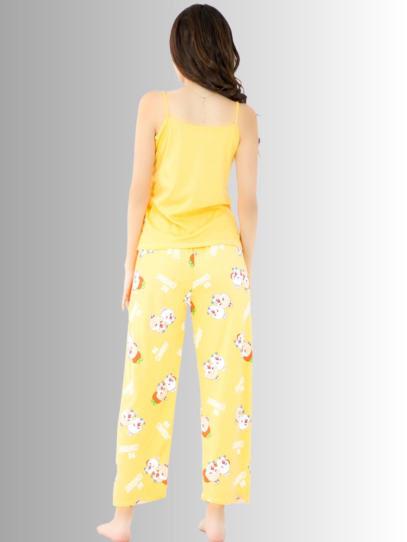 Foto 7 pulgar | Set de Pijama Pij-084 Amarillo para Mujer 3 Piezas