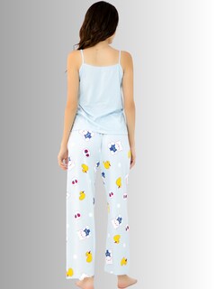 Foto 6 | Set de Pijama Azul para Mujer Pantalón/ Short/ Blusa