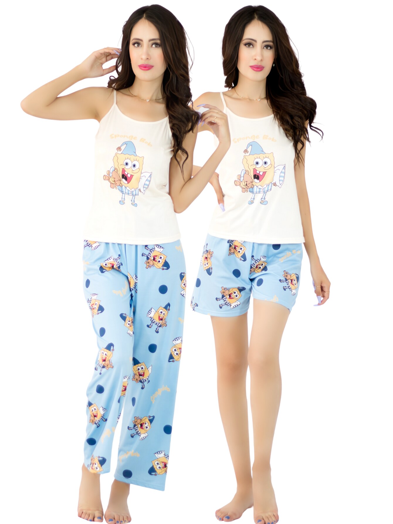 Set de Pijama de 3 Piezas Para Mujer Pij-084 Diseño Único $259