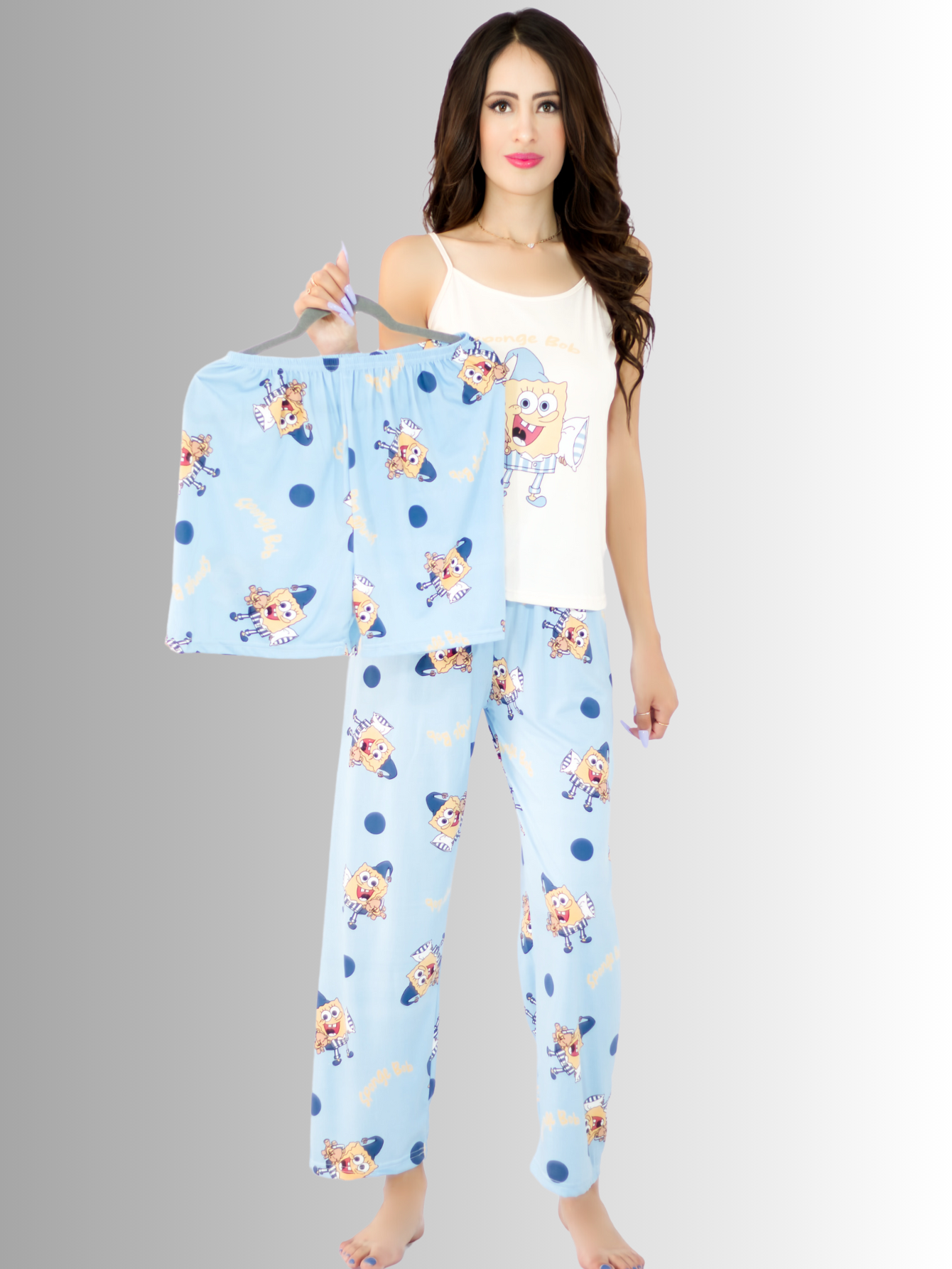 Foto 3 | Set de Pijama de 3 Piezas Para Mujer Pij-084 Diseño Único