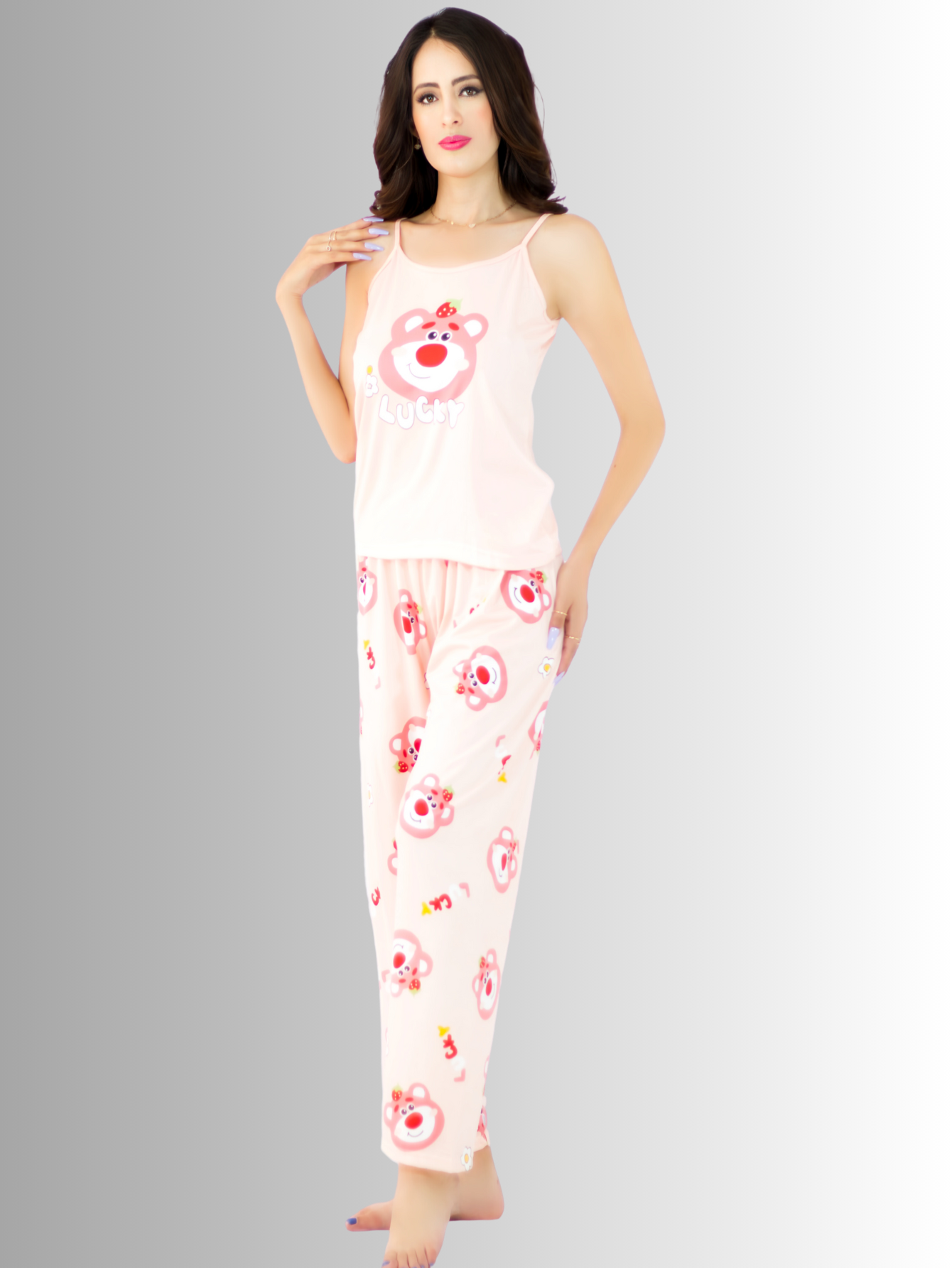 Foto 5 pulgar | Set De Pijama De 3 Piezas Pantalón/Short/Blusa Pij-084 Diseño Único para Mujer