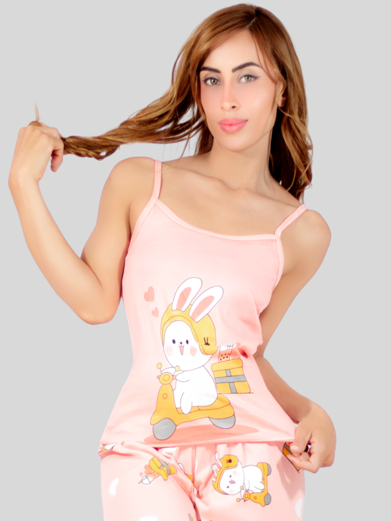Foto 5 pulgar | Set Pijama de Pantalón y Blusa Pij-086 Estampado para Mujer