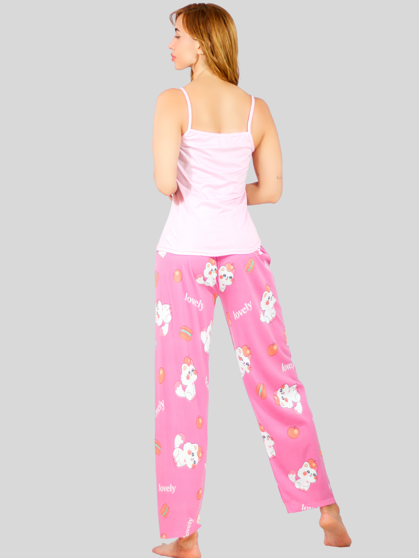 Foto 4 pulgar | Set Pijama de Pantalón y Blusa Pij-086 Estampado para Mujer