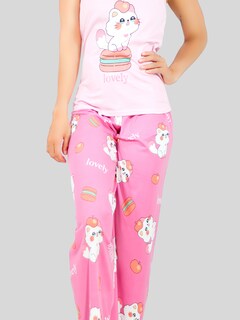 Foto 4 | Set Pijama de Pantalón y Blusa Pij-086 Estampado para Mujer