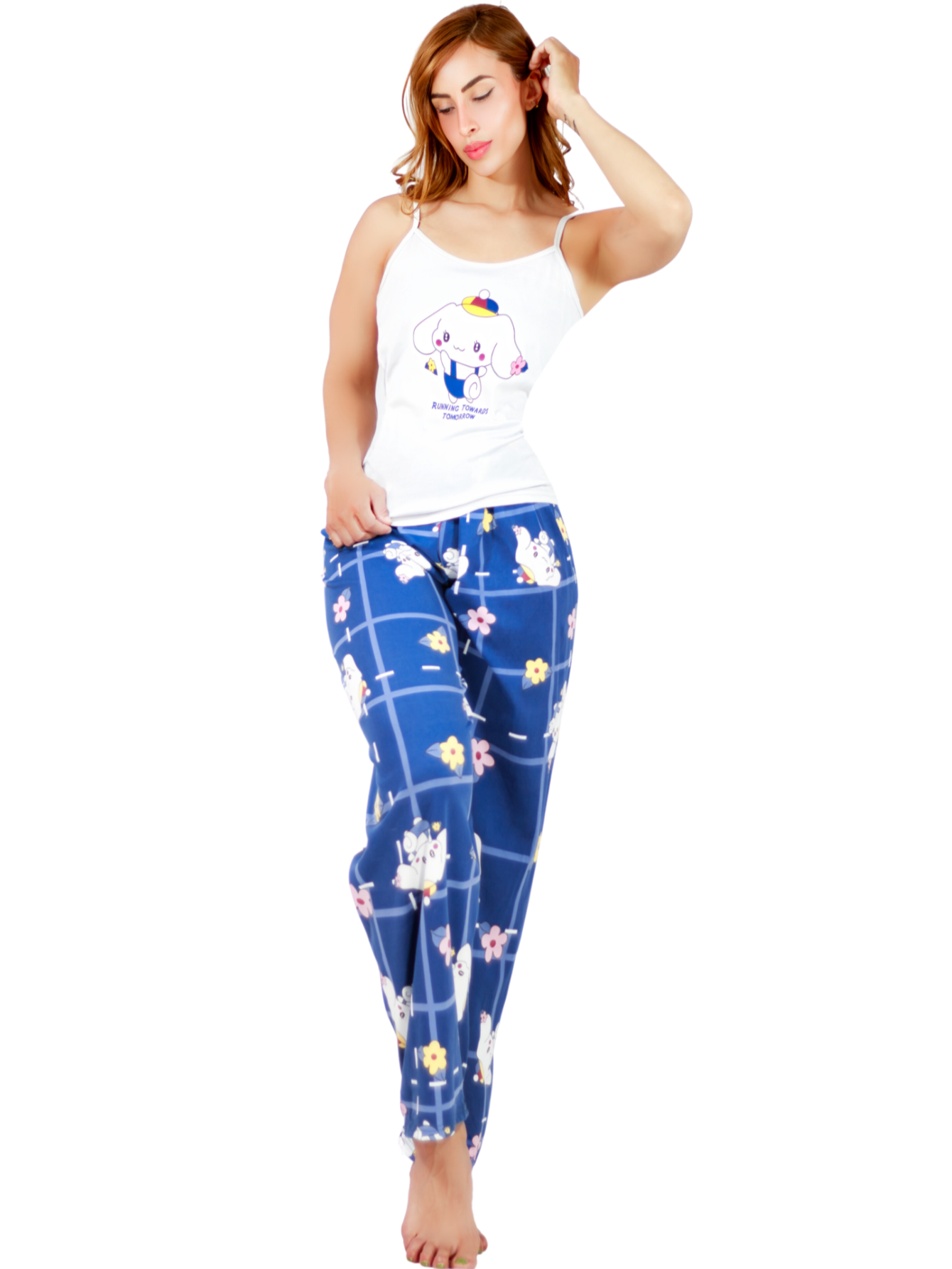 Set Pijama de Pantalón y Blusa Pij-086 Estampado para Mujer