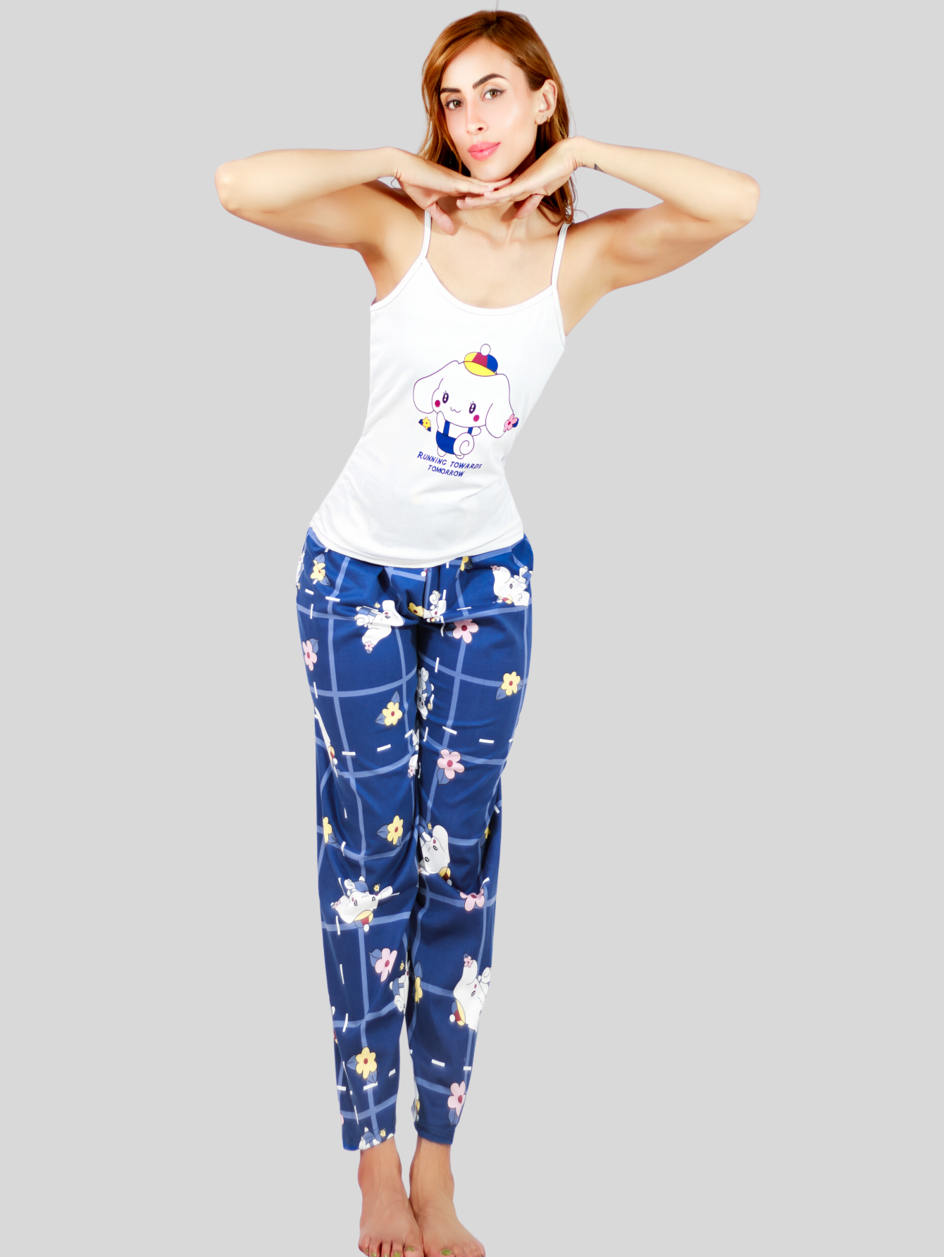 Foto 3 pulgar | Set Pijama de Pantalón y Blusa Pij-086 Estampado para Mujer