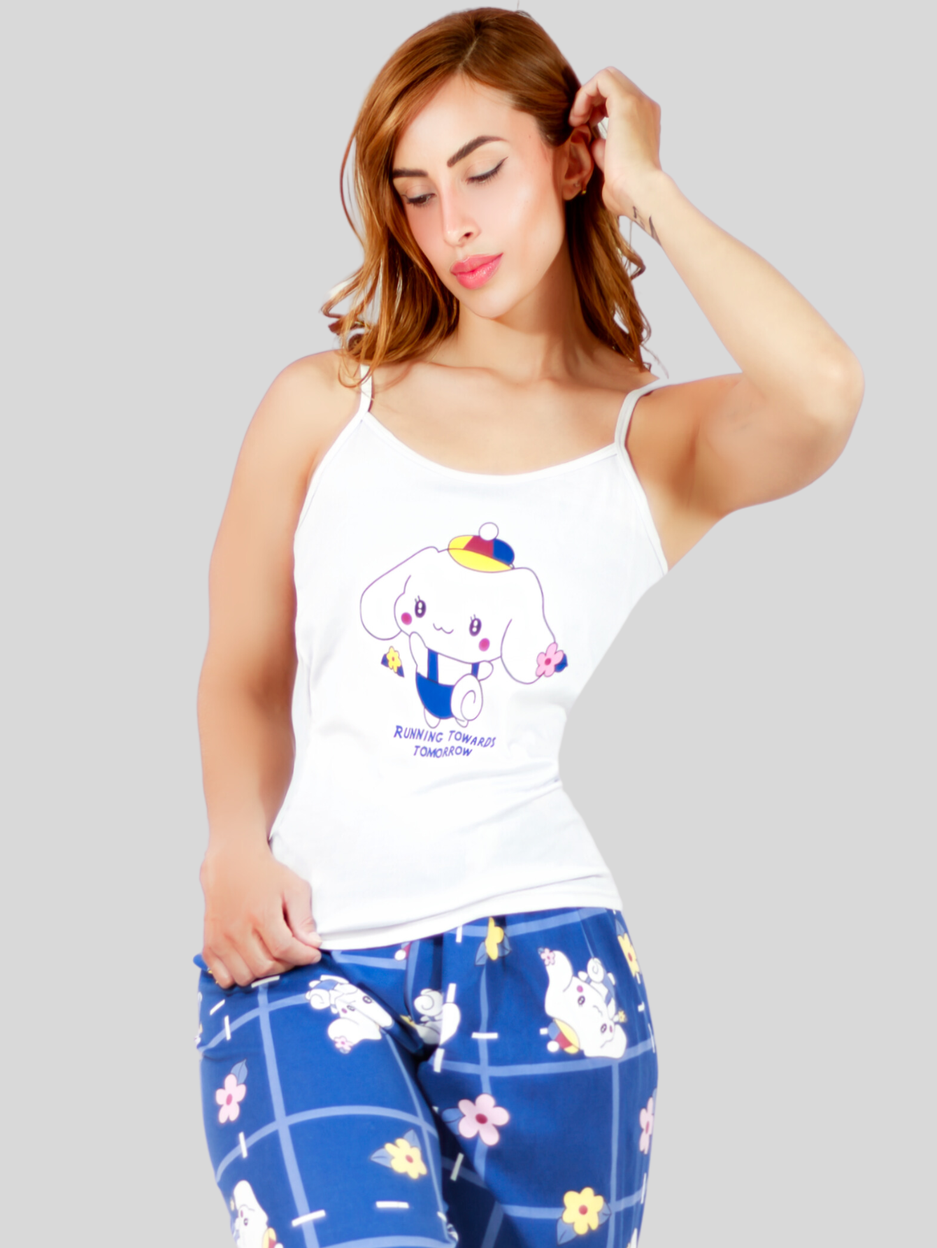 Foto 5 pulgar | Set Pijama de Pantalón y Blusa Pij-086 Estampado para Mujer