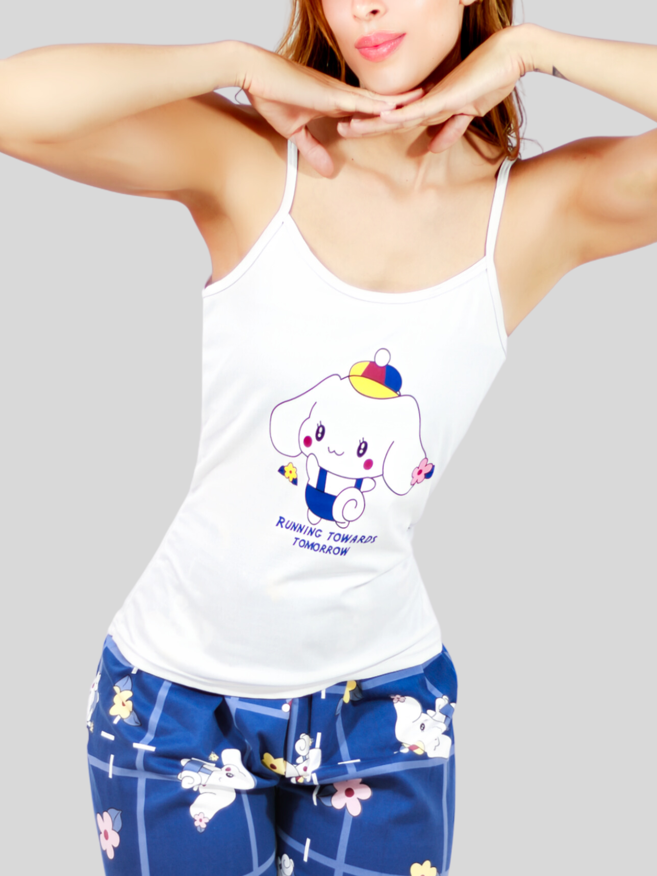 Foto 8 pulgar | Set Pijama de Pantalón y Blusa Pij-086 Estampado para Mujer