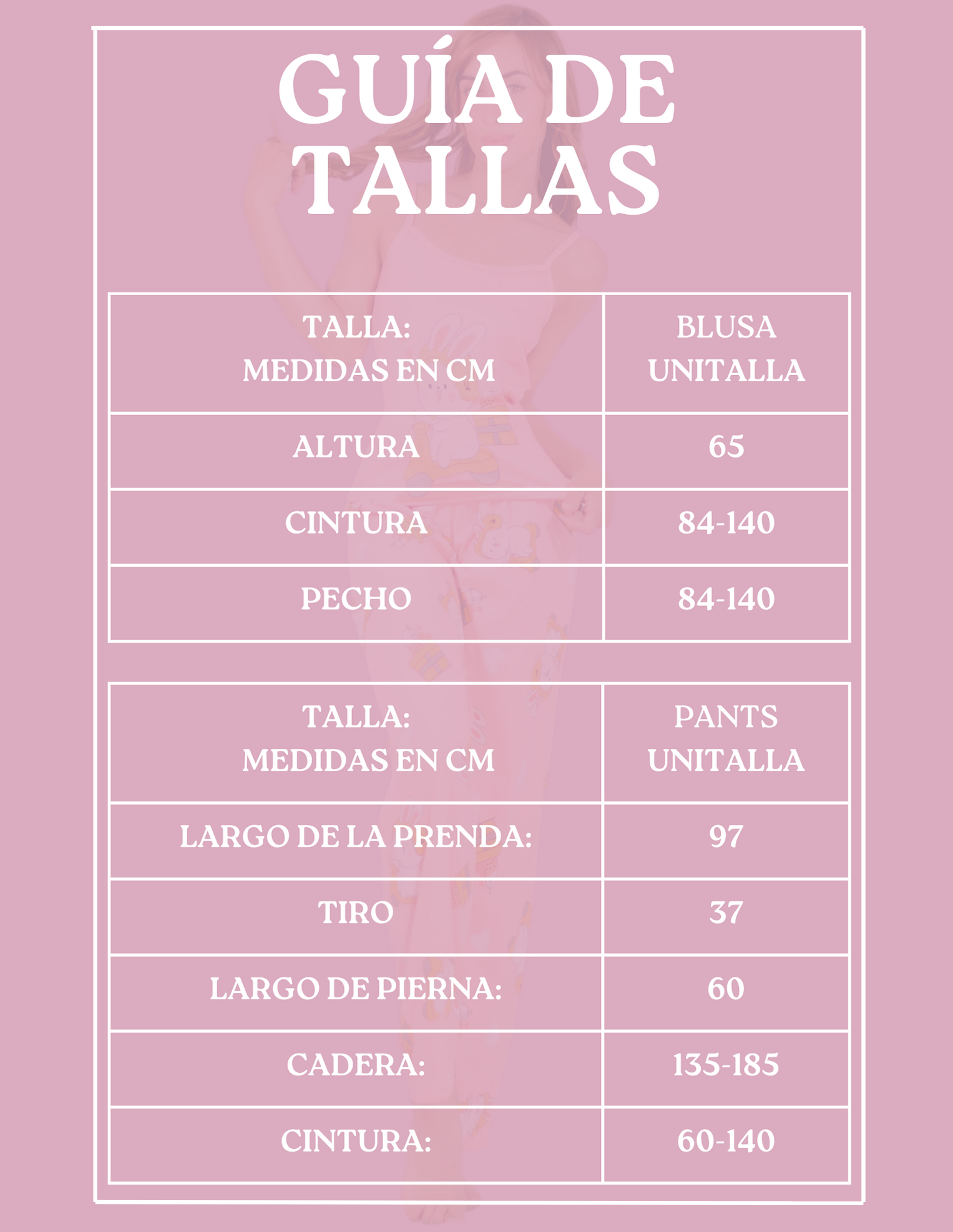 Foto 9 pulgar | Set Pijama de Pantalón y Blusa Pij-086 Estampado para Mujer