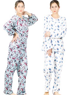 Foto 1 | Set De 2 Pijamas Afelpadas Mujer Polar Pantalón Pij-035-d52/53 Sudadera Ropa Invierno