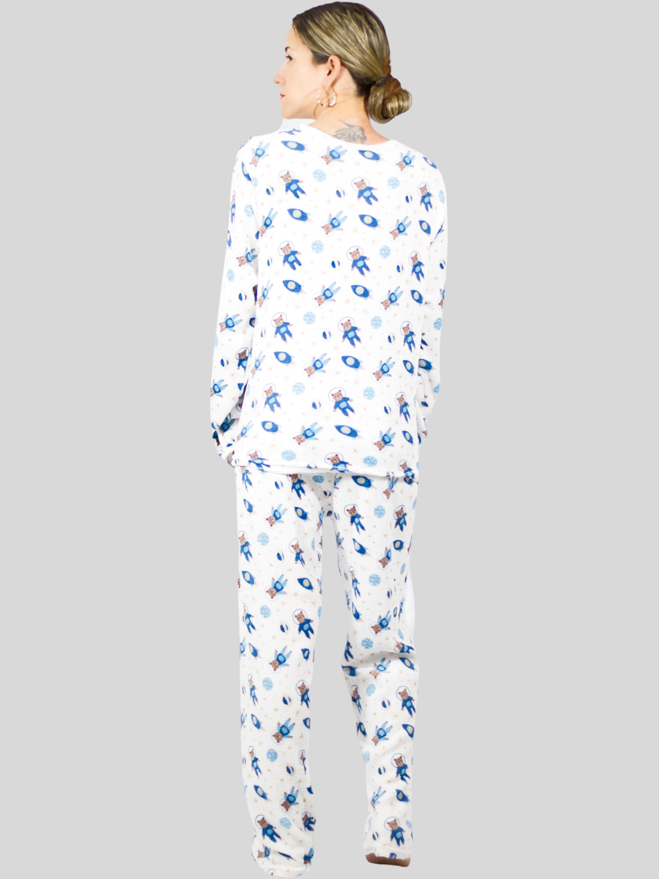 Foto 3 | Set De 2 Pijamas Afelpadas Mujer Polar Pantalón Pij-035-d52/53 Sudadera Ropa Invierno