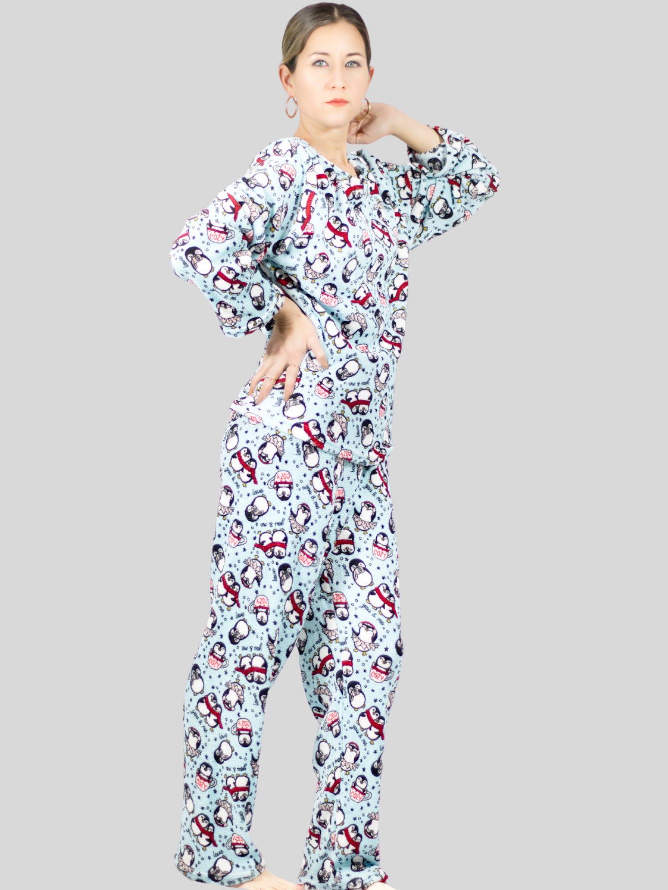 Foto 5 pulgar | Set De 2 Pijamas Afelpadas Mujer Polar Pantalón Pij-035-d52/53 Sudadera Ropa Invierno