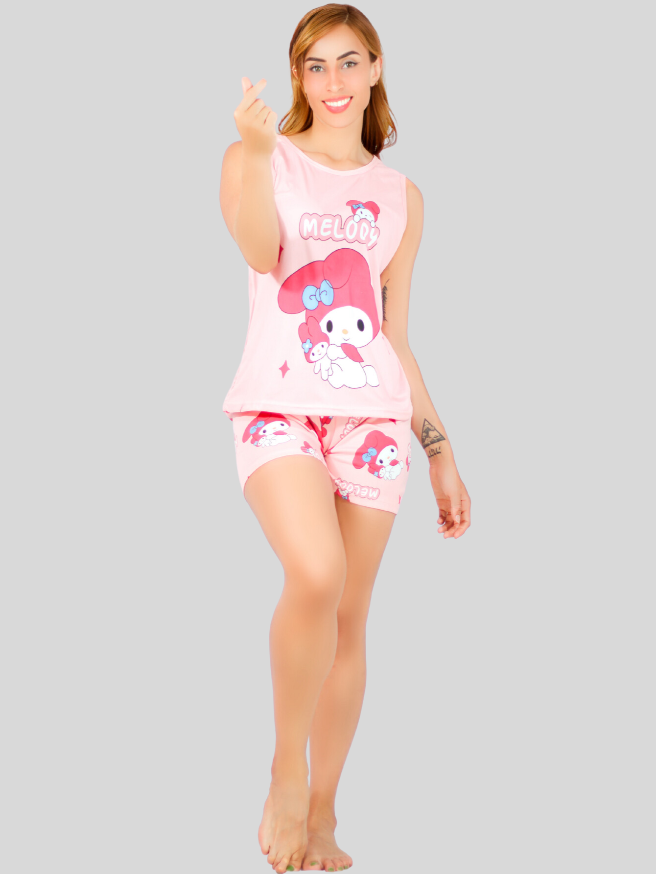 Foto 3 pulgar | Set De 2 Pijama De Short Y Pants Mujer Ropa De Dormir Pij-085-086 D7/d8 Aesthetic