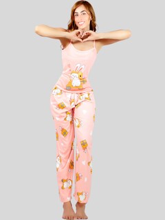Foto 2 | Set De 2 Pijama De Short Y Pants Mujer Ropa De Dormir Pij-085-086 D2/d1 Aesthetic