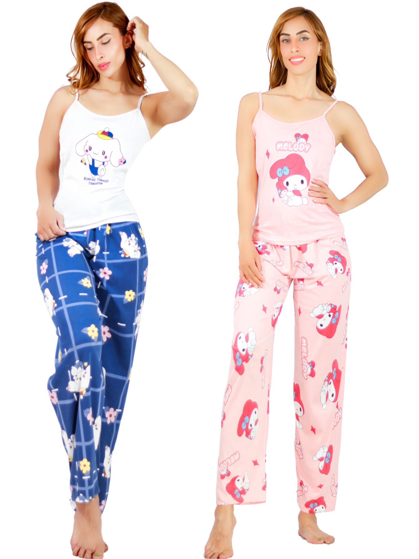 Set De 2 Conjunto Pijama Mujer Blusa Y Pantalón Dama Pij-086 D5/d6 Piyama Pyjama