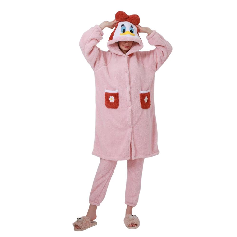 Foto 2 pulgar | Conjunto Pijama De Polar Para Mujer Daisy Rosa