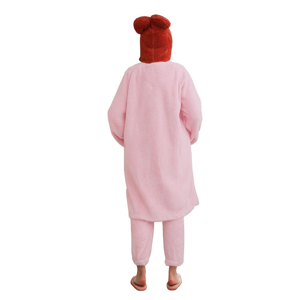 Foto 4 pulgar | Conjunto Pijama De Polar Para Mujer Daisy Rosa