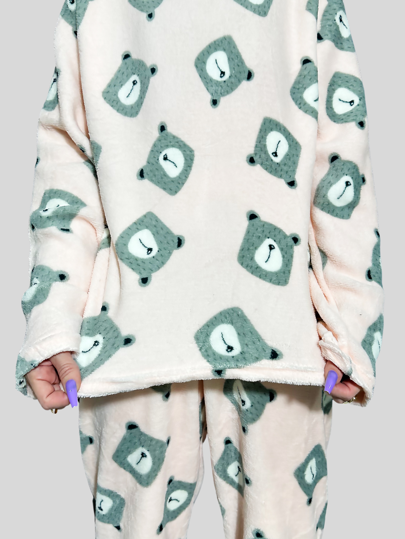 Foto 5 pulgar | Pijama Afelpada Mujer Polar Pantalón Sudadera Ropa Invierno Pij 035 2 Variedad De Diseños Invierno