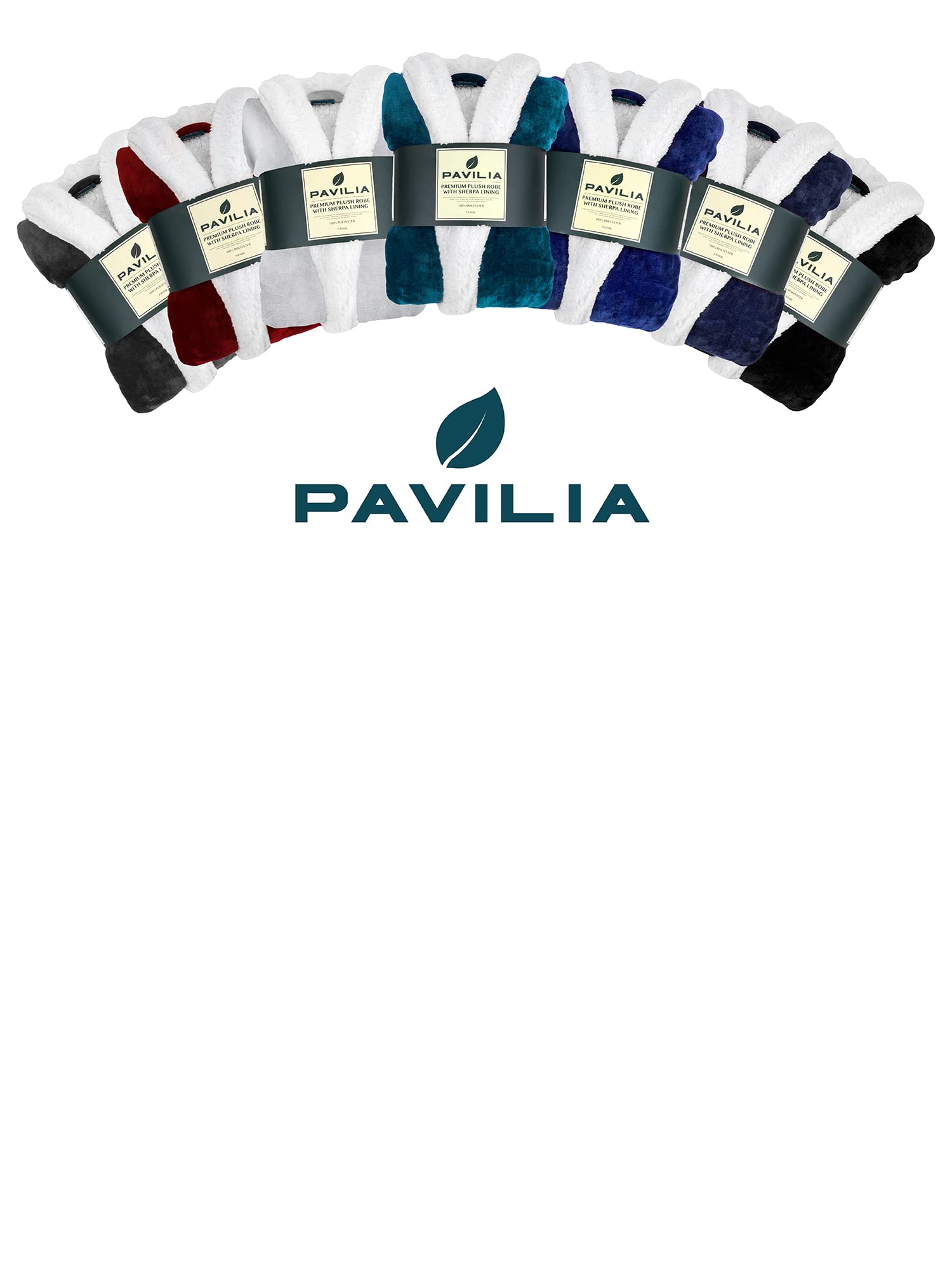 Foto 7 pulgar | Forro Polar Sherpa Robe Pavilia Premium Para Mujer Con Ribete Satinado, Color Azul Marino - Venta Internacional.