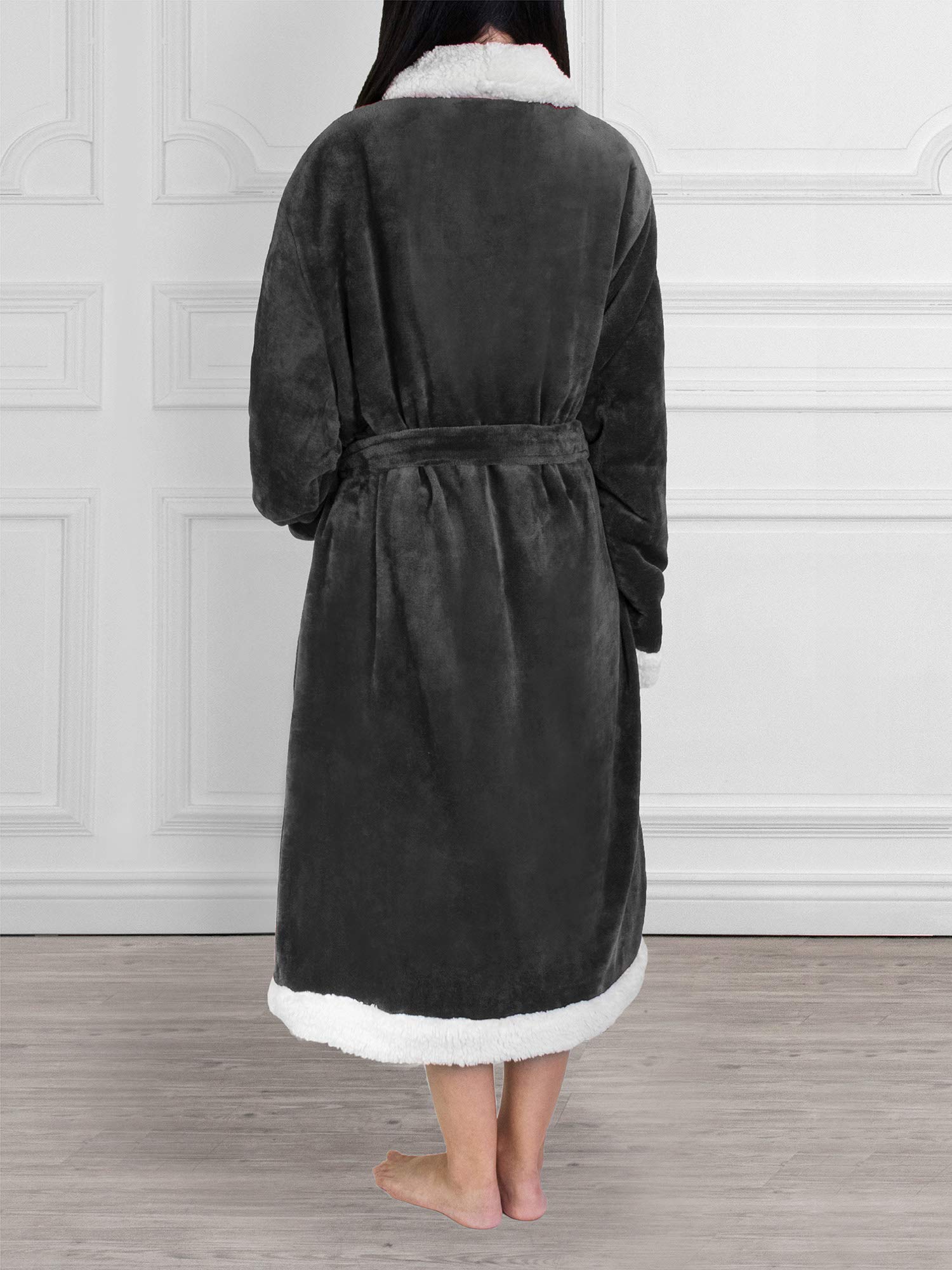 Foto 3 pulgar | Forro Polar Sherpa Robe Pavilia Premium Para Mujer Con Ribete Satinado - Venta Internacional.