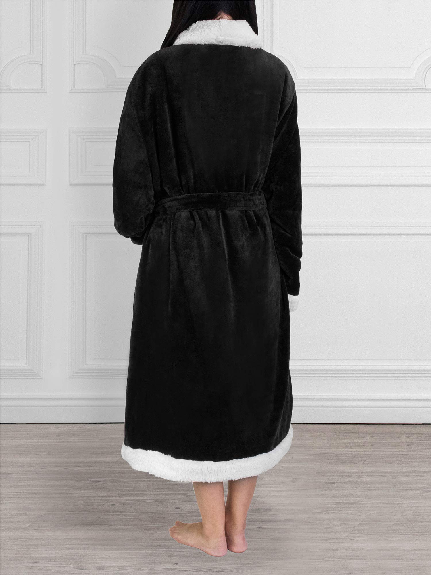 Foto 3 pulgar | Forro Polar Sherpa Robe Pavilia Premium Para Mujer Con Ribete Satinado - Venta Internacional.