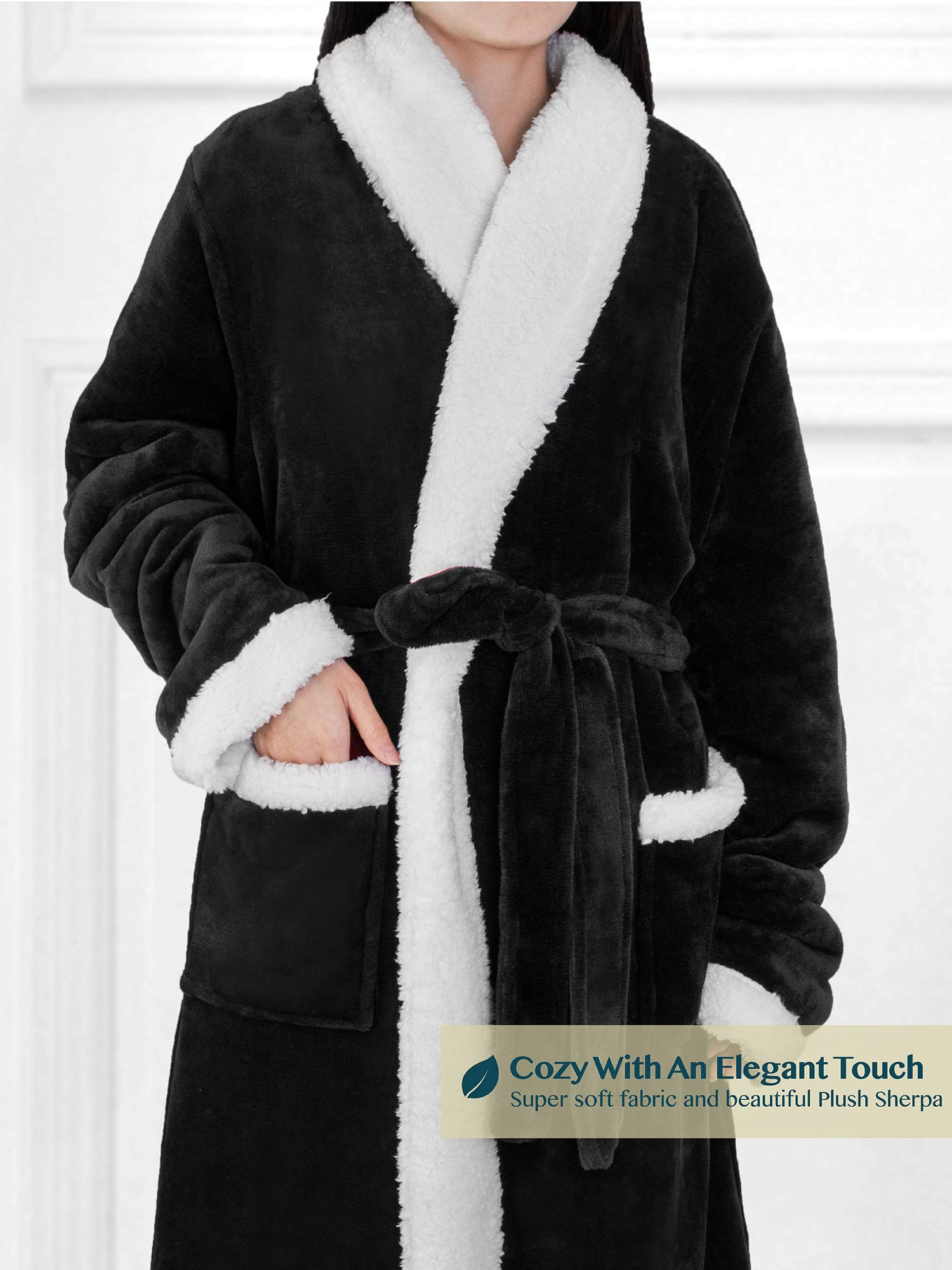 Foto 4 pulgar | Forro Polar Sherpa Robe Pavilia Premium Para Mujer Con Ribete Satinado - Venta Internacional.