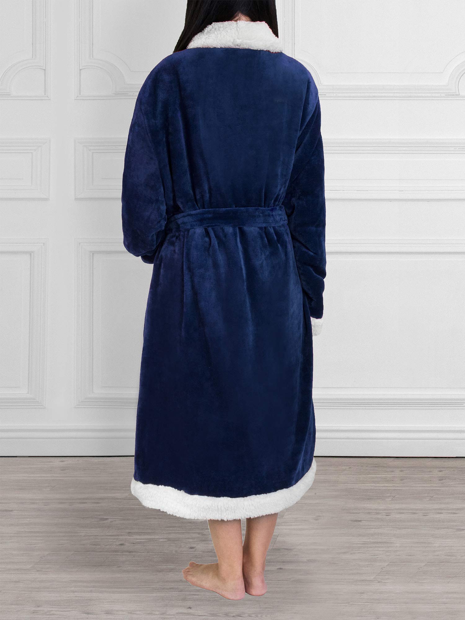 Foto 3 pulgar | Forro Polar Sherpa Robe Pavilia Premium Para Mujer Con Ribete Satinado - Venta Internacional.