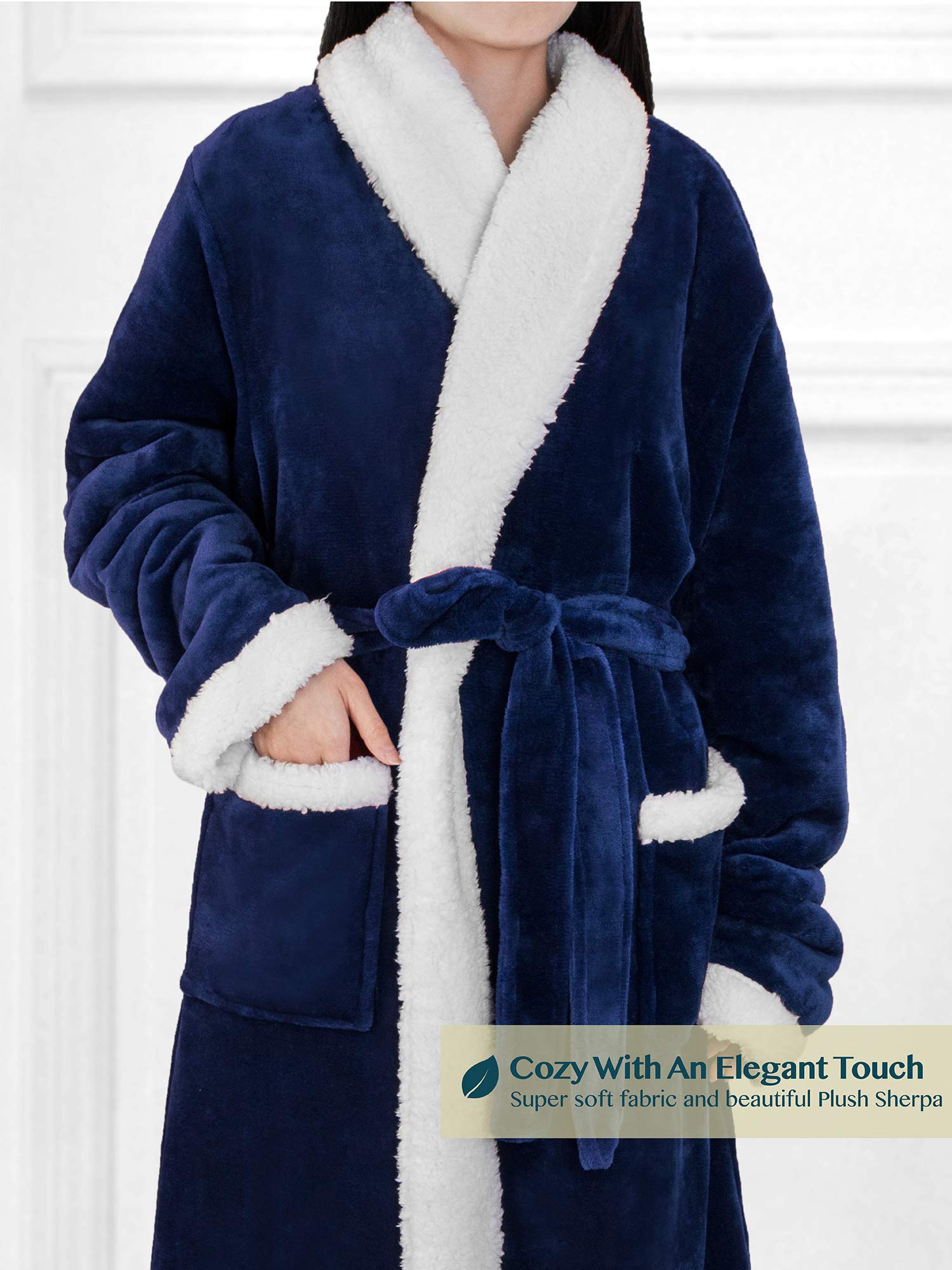 Foto 4 pulgar | Forro Polar Sherpa Robe Pavilia Premium Para Mujer Con Ribete Satinado - Venta Internacional.