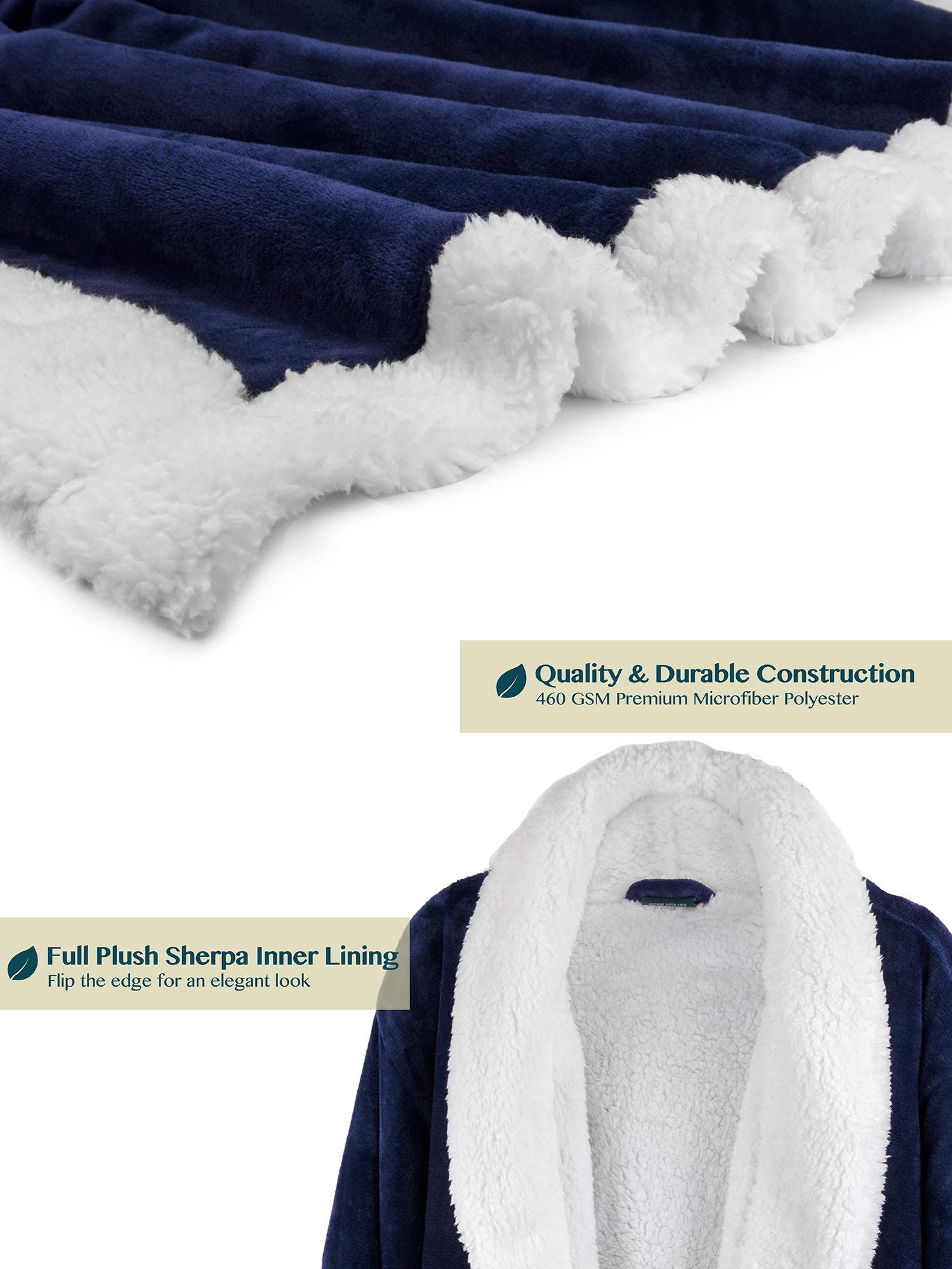 Foto 5 | Forro Polar Sherpa Robe Pavilia Premium Para Mujer Con Ribete Satinado - Venta Internacional.