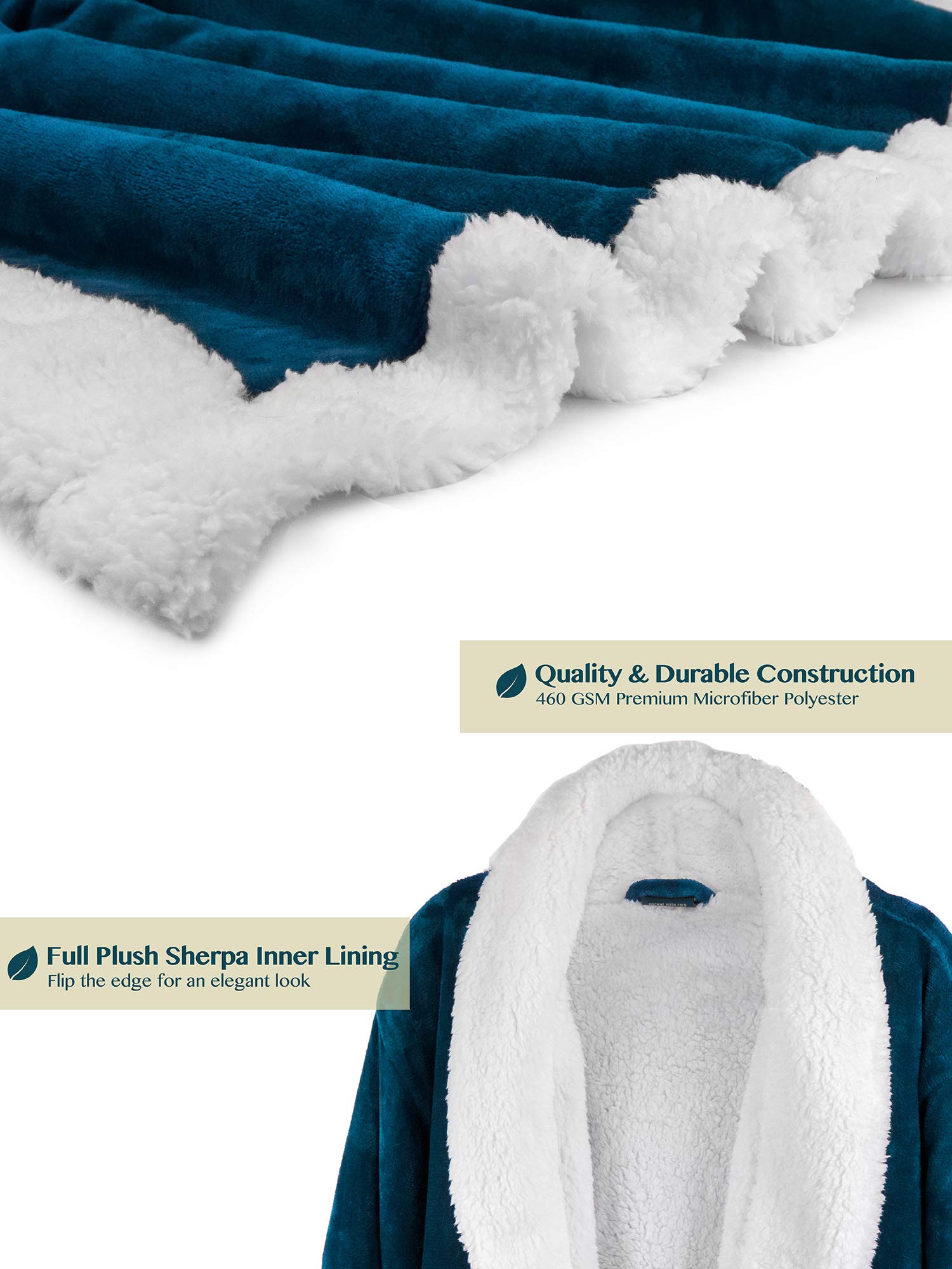 Foto 6 pulgar | Forro Polar Sherpa Robe Pavilia Premium Para Mujer Con Ribete Satinado - Venta Internacional.