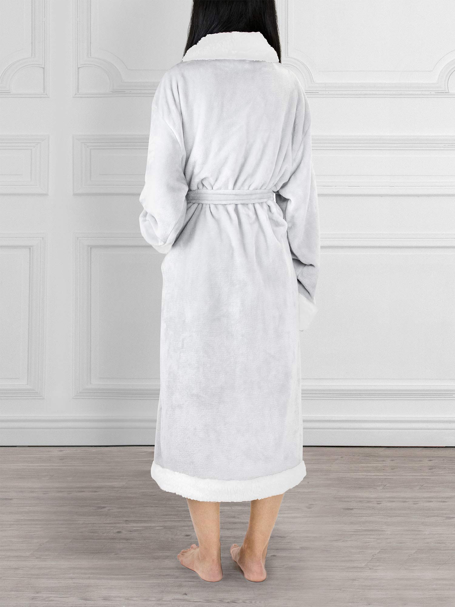 Foto 3 pulgar | Forro Polar Sherpa Robe Pavilia Premium Para Mujer Con Ribete Satinado - Venta Internacional.