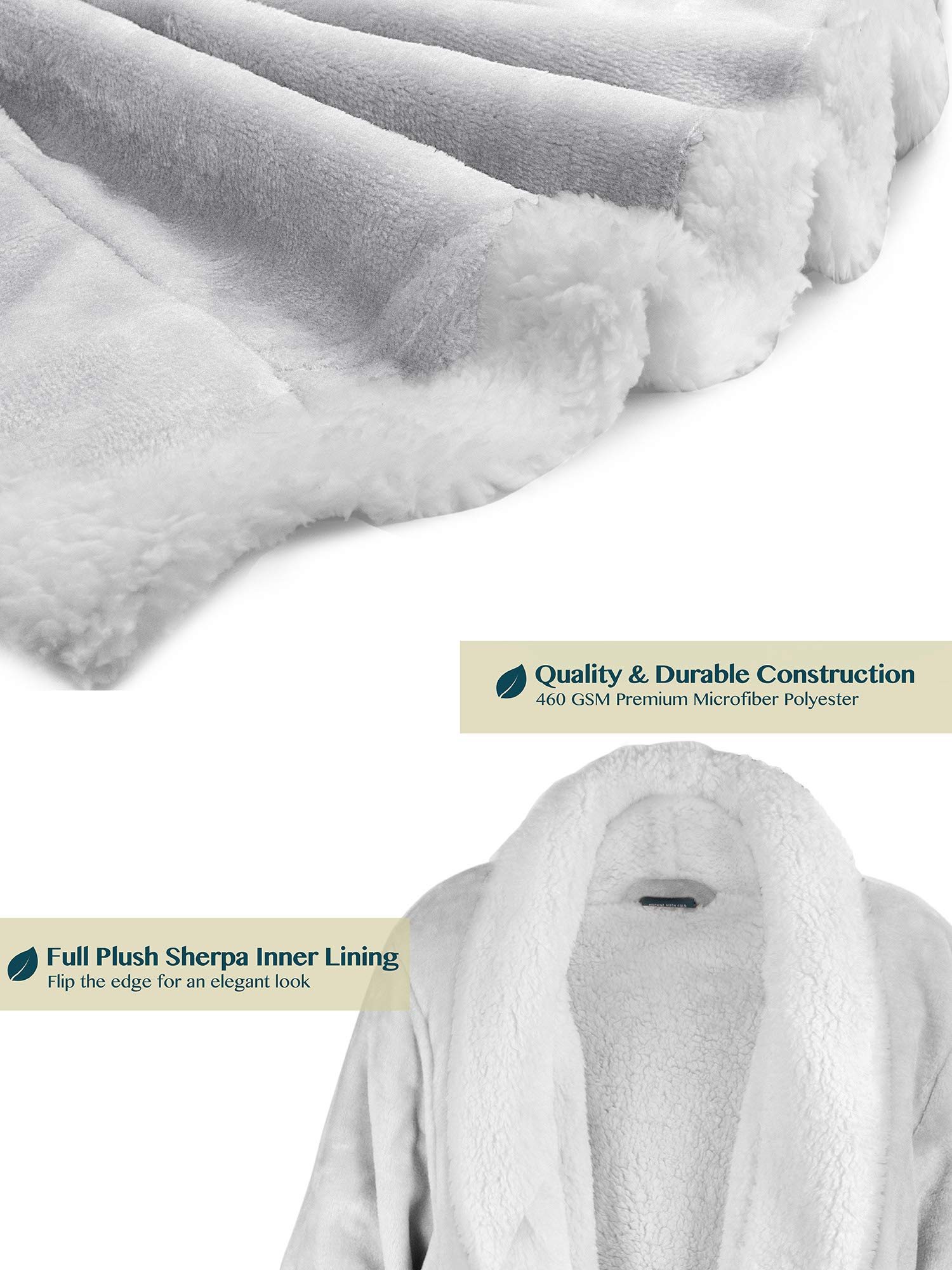Foto 6 pulgar | Forro Polar Sherpa Robe Pavilia Premium Para Mujer Con Ribete Satinado - Venta Internacional.