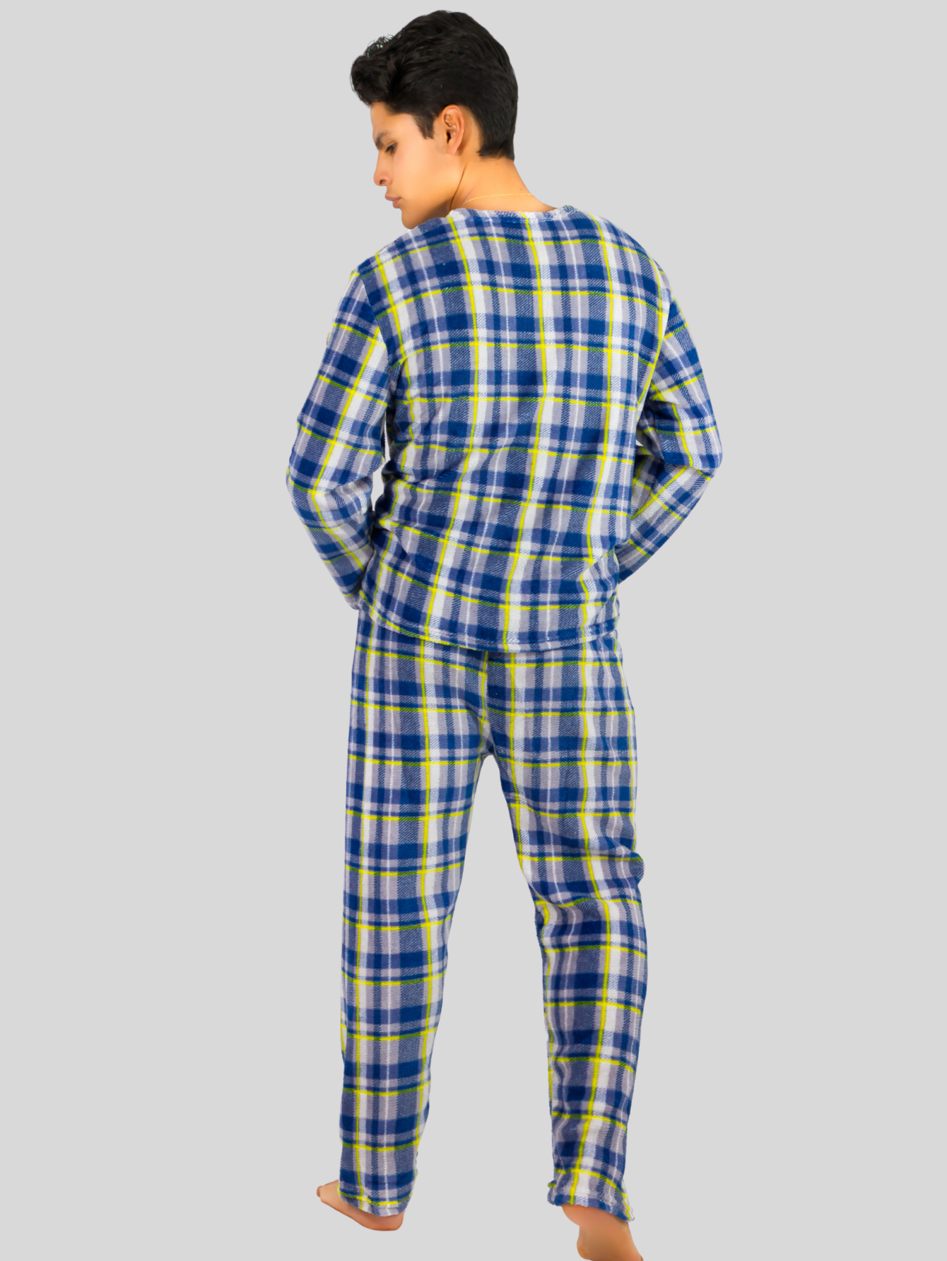 Foto 4 pulgar | Pijama De Hombre Afelpada Pantalón Sudadera Tela Pij-055-2-hom D37 Polar Suave
