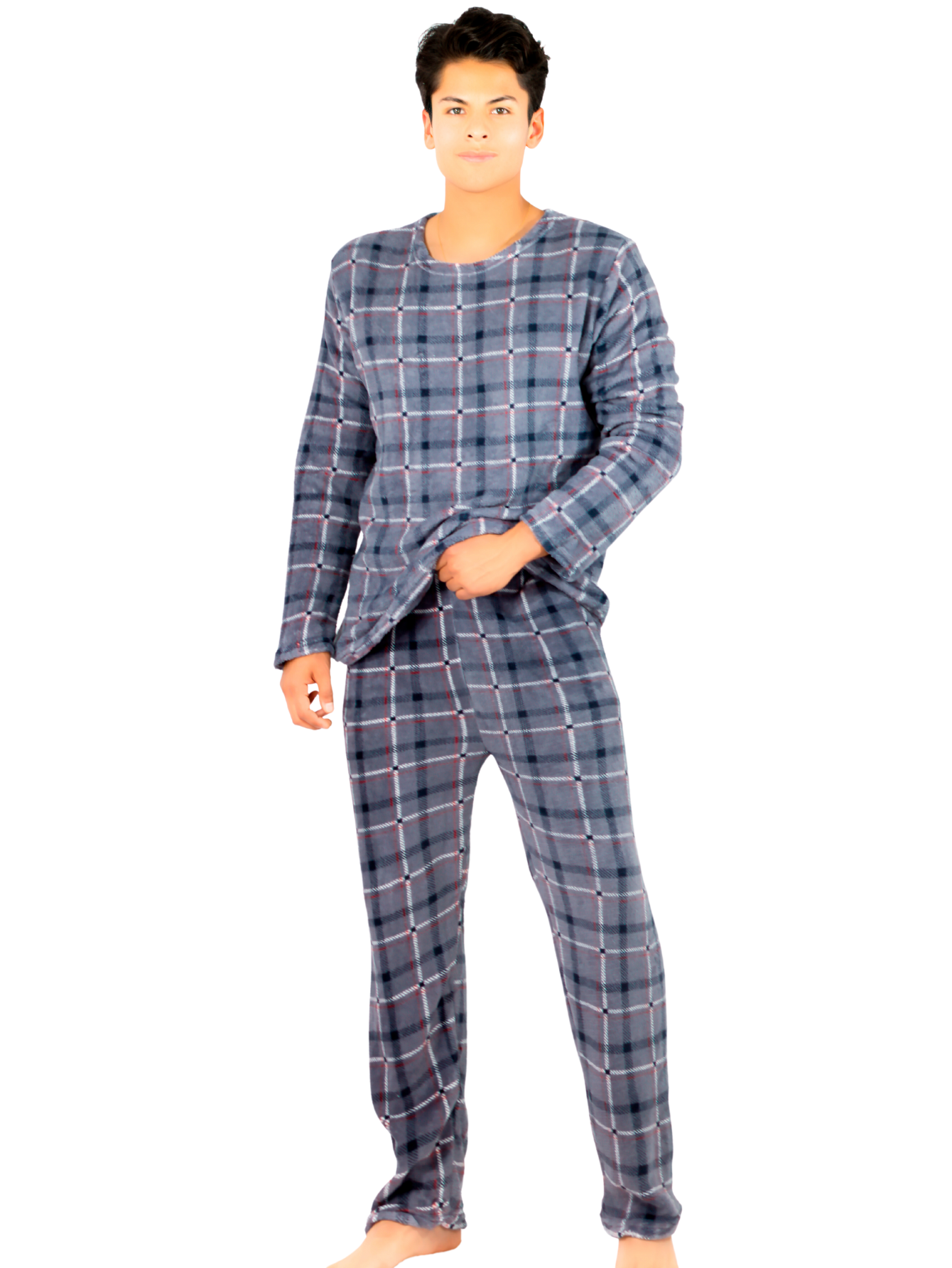 Pijama De Hombre Afelpada Pantalón Sudadera Tela Pij-055-2-hom D39 Polar Suave