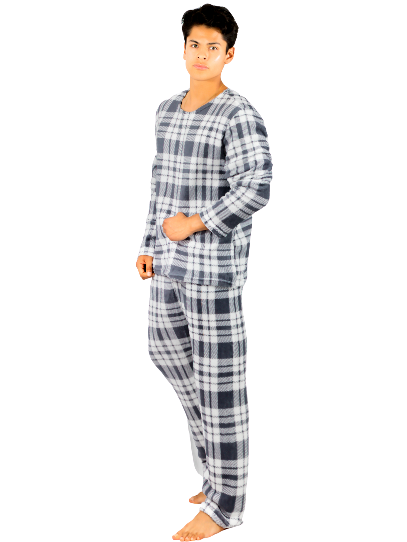 Foto 2 pulgar | Pijama De Hombre Afelpada Pantalón Sudadera Tela Pij-055-2-hom D35 Polar Suave