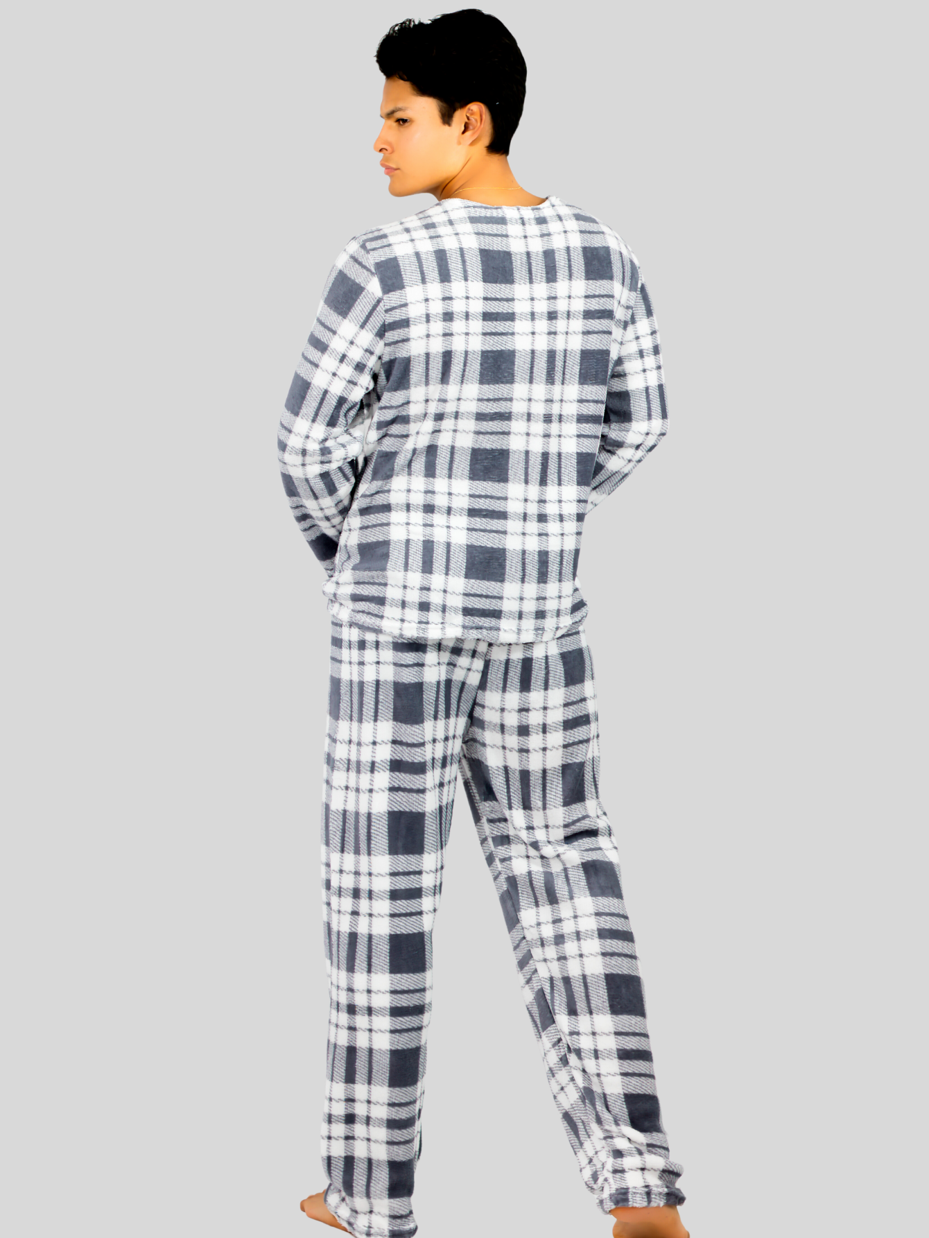 Foto 4 pulgar | Pijama De Hombre Afelpada Pantalón Sudadera Tela Pij-055-2-hom D35 Polar Suave