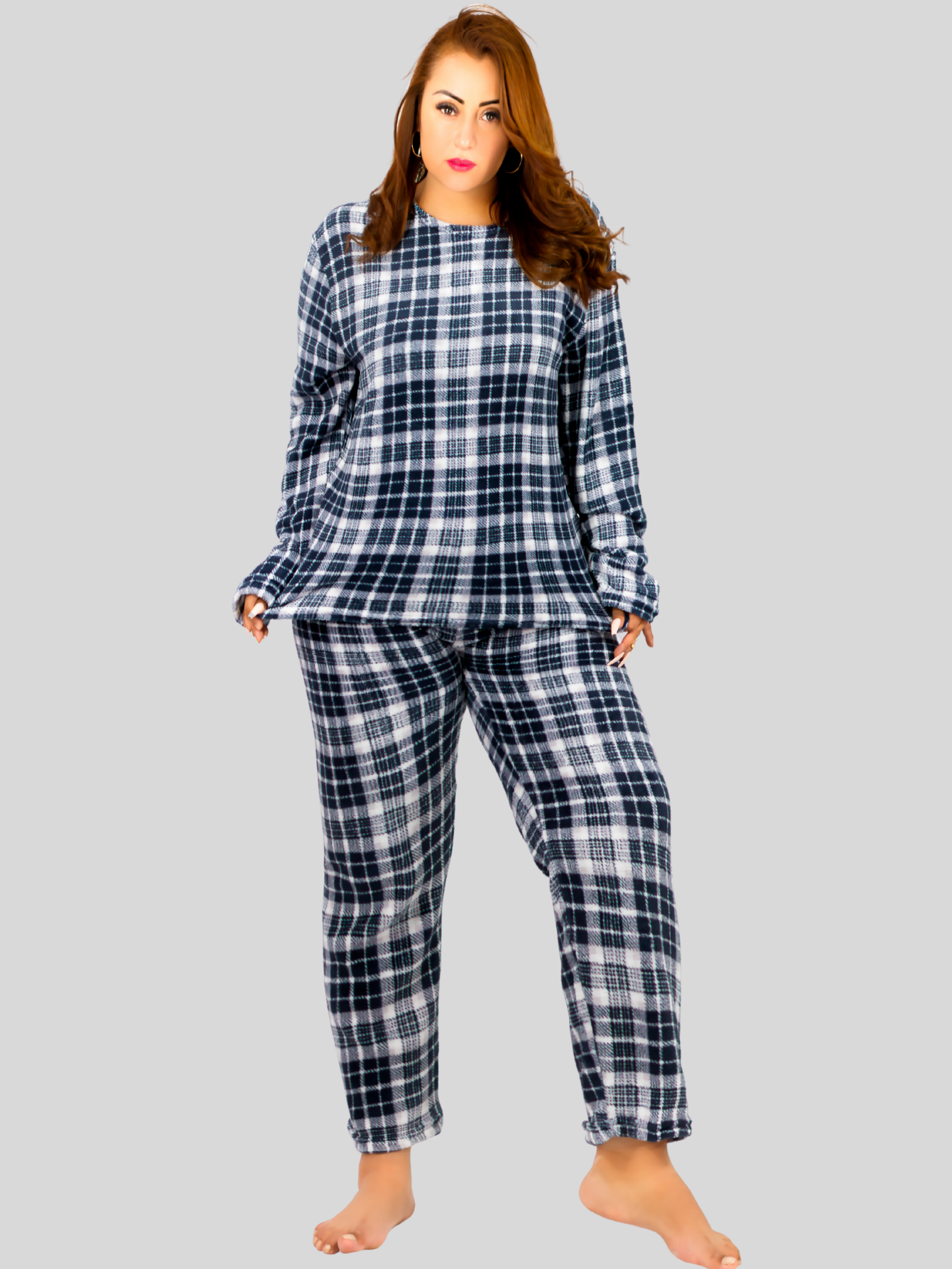 Foto 3 pulgar | Pijama Afelpada Mujer Polar Pij-055-2-mje D36 Pantalón Sudadera