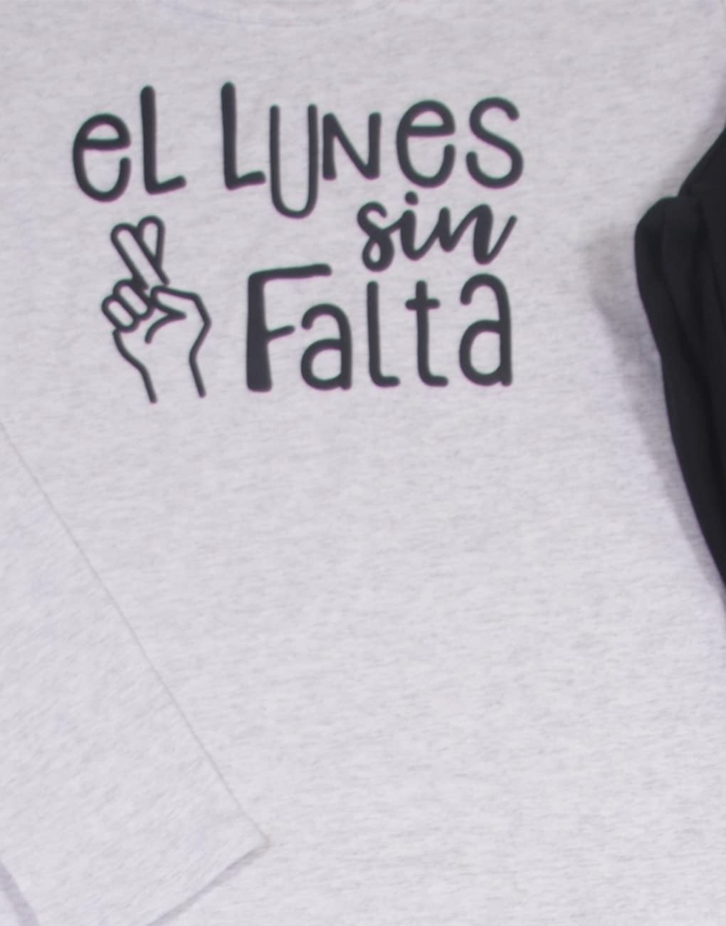 Foto 3 pulgar | Pijama Para Dama Manga Larga “el Lunes Sin Falta” Twins