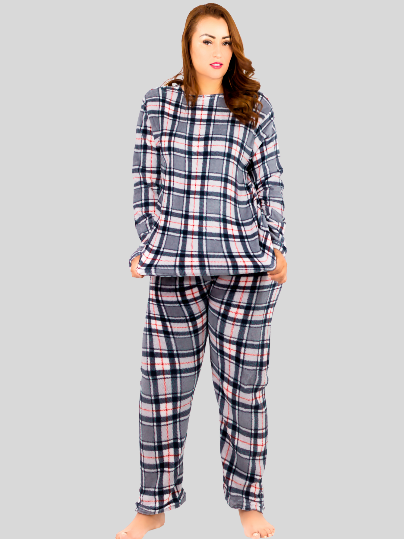 Foto 3 pulgar | Pijama Afelpada Mujer Polar Pij-055-2-mje D38 Pantalón Sudadera