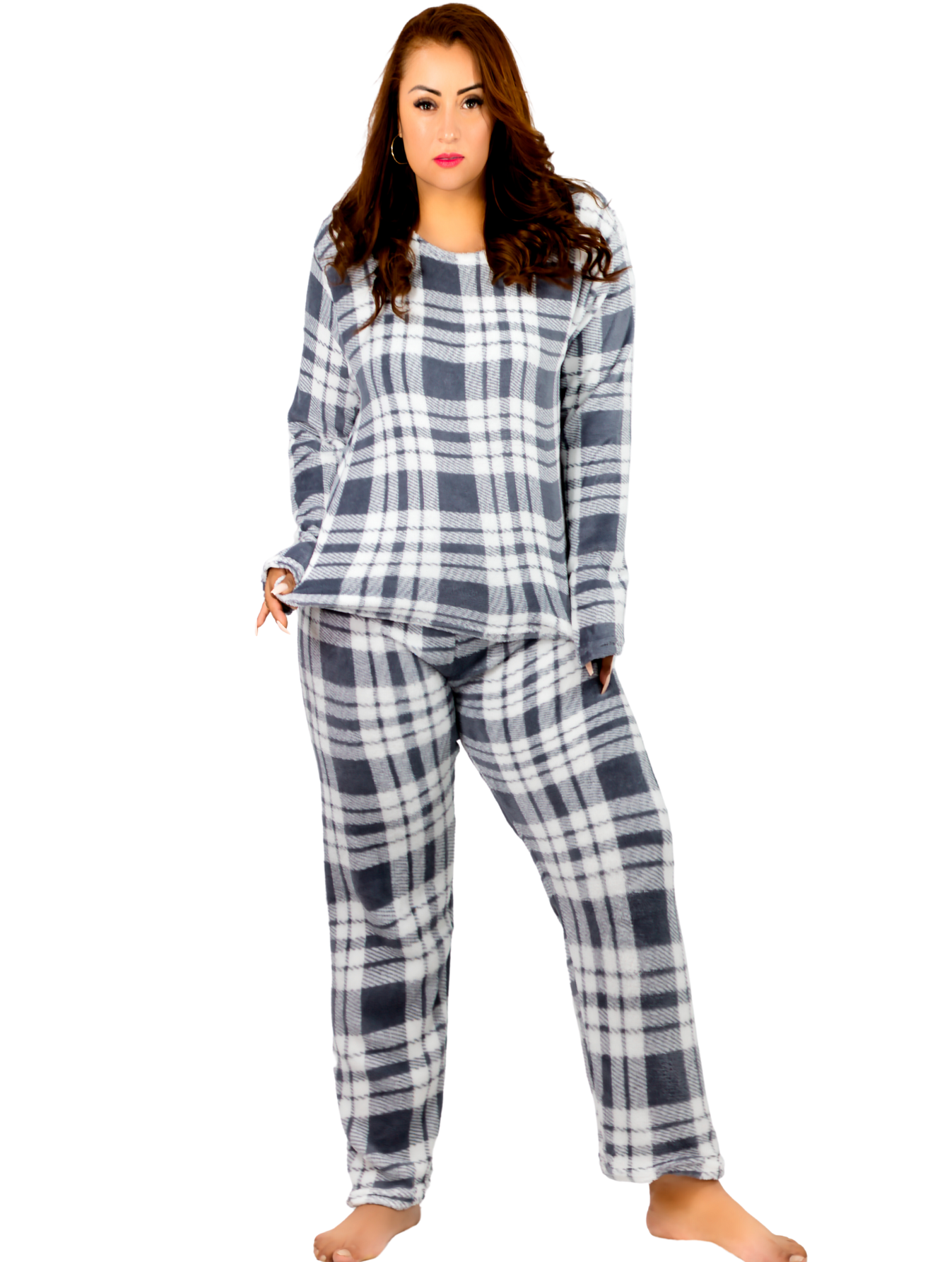Foto 2 pulgar | Pijama Afelpada Mujer Polar Pij-055-2-mje D35 Pantalón Sudadera