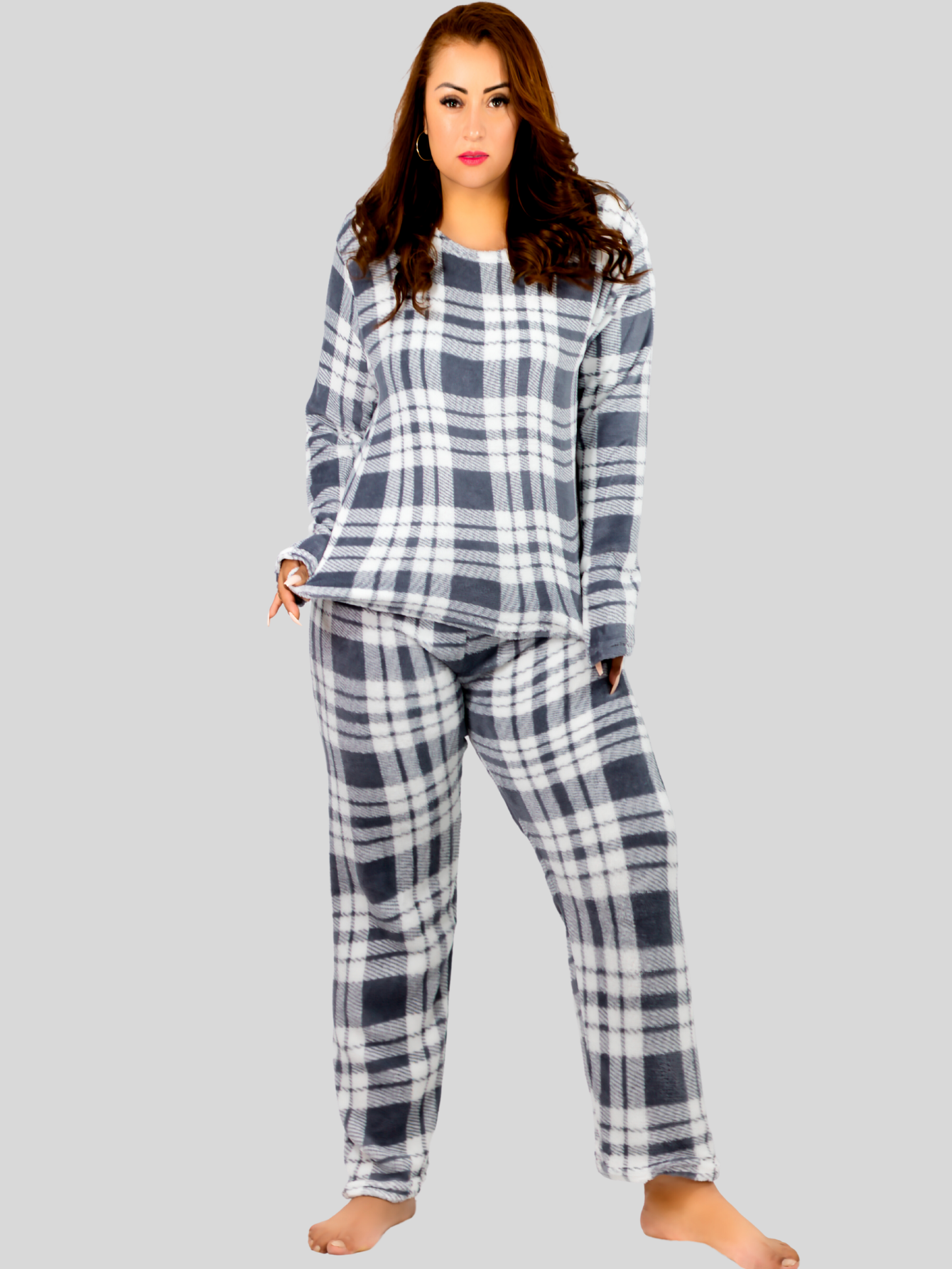 Foto 3 pulgar | Pijama Afelpada Mujer Polar Pij-055-2-mje D35 Pantalón Sudadera